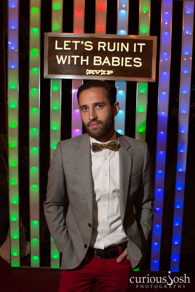 Sam's at Let's Ruin It With Babies premiere, a film in which he was the Cinematographer and Co-Star.