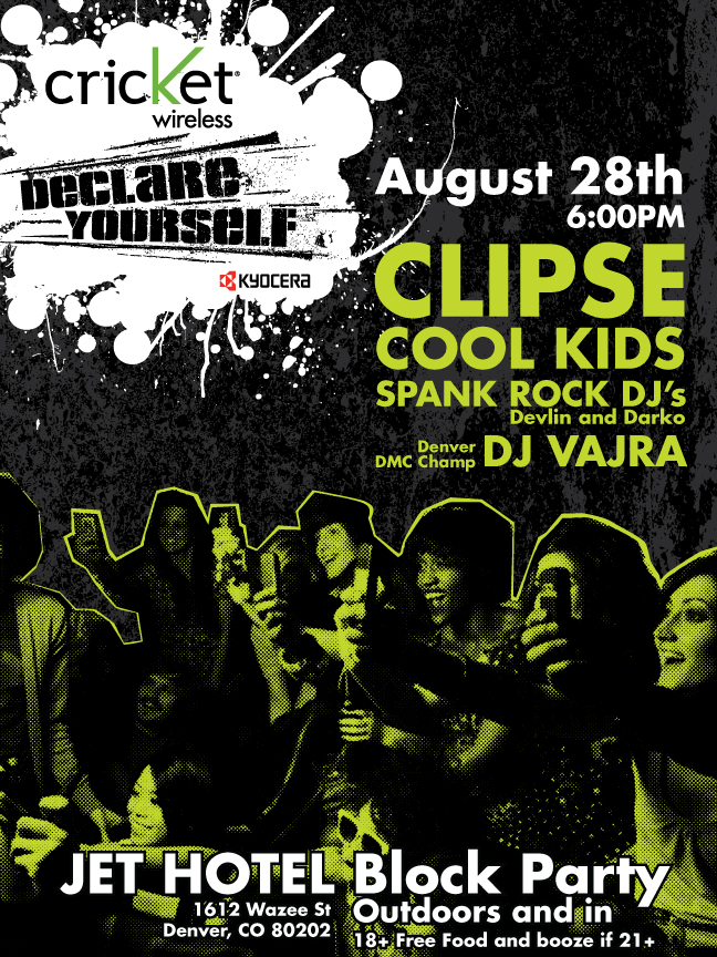Cricket Wireless: "Declare Yourself" Event Poster for Democratic National Convention Concert