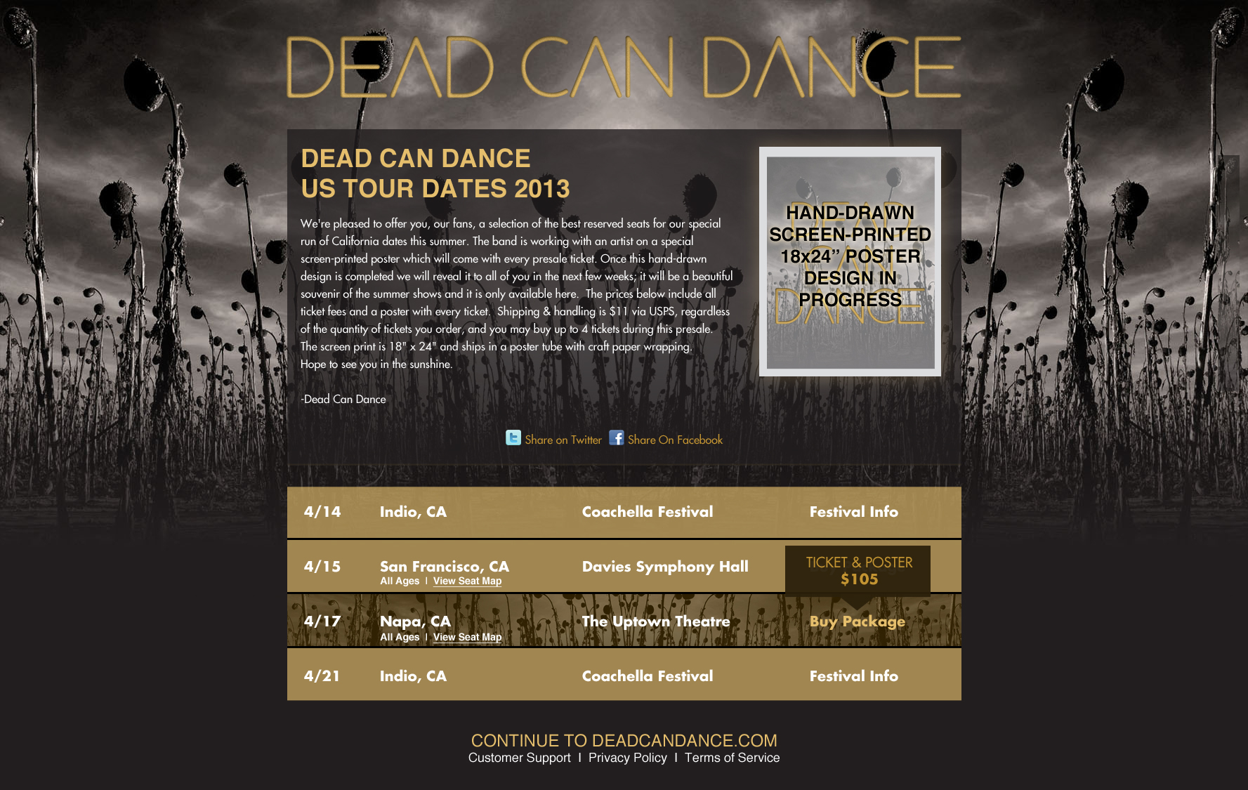 Dead Can Dance: Web Splash Page