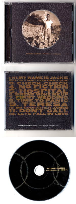 Jackie Carol: "Check, Check" CD Packaging