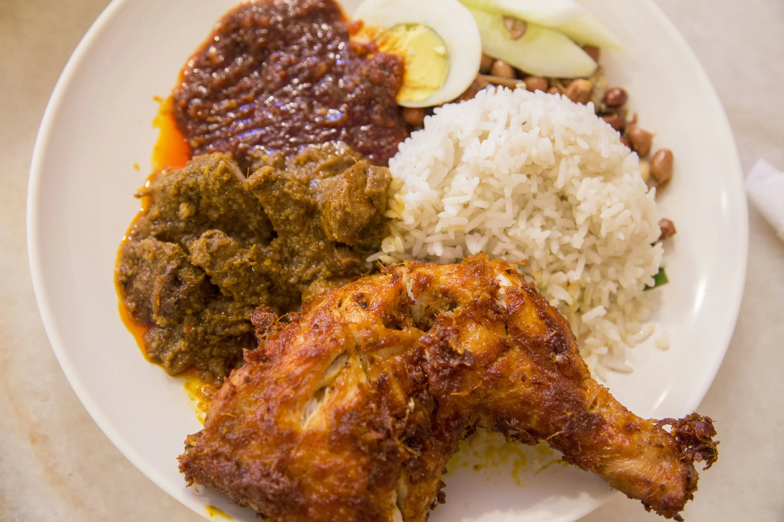 Nasi Lemak at Village Park in KL.