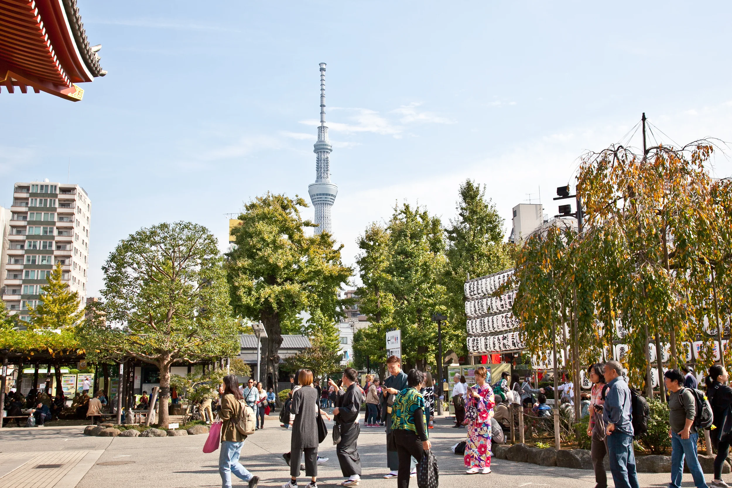 The view of the Tokyo Skytree from Senso-ji