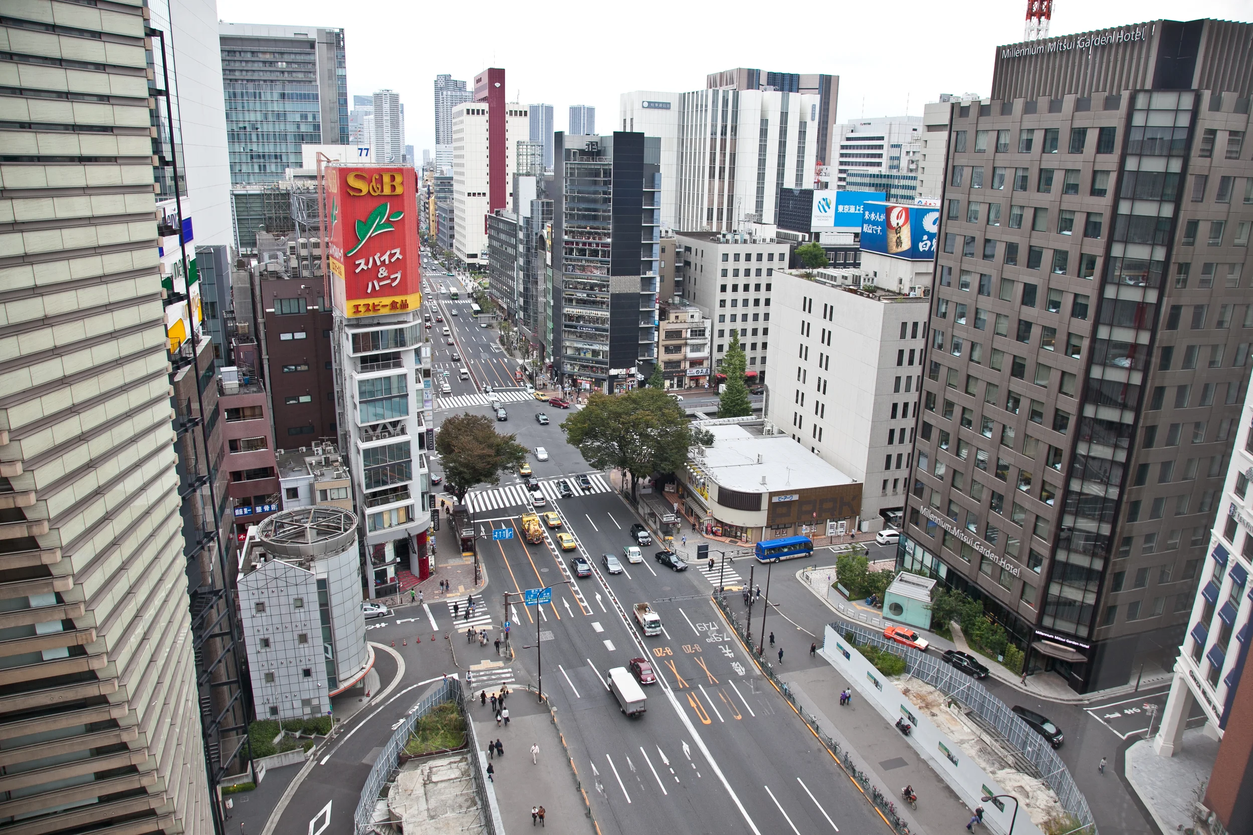 The Ginza district of Tokyo