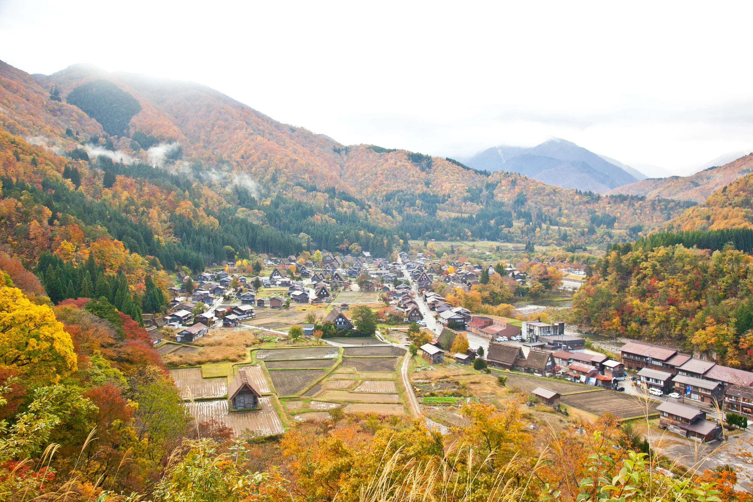View of Shirakawa-go from above