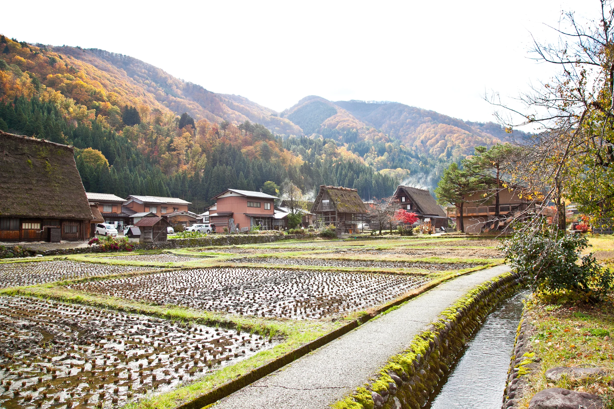 The Ogimachi village of Shirakawa-go can be toured on foot in thirty minutes
