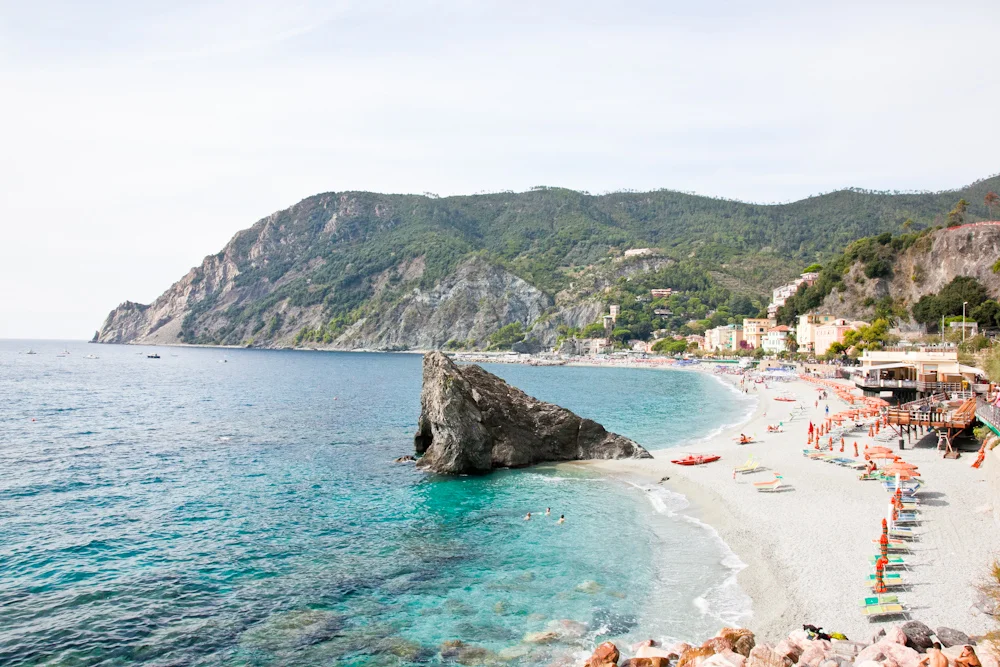 The view overlooking the beach in Monterosso