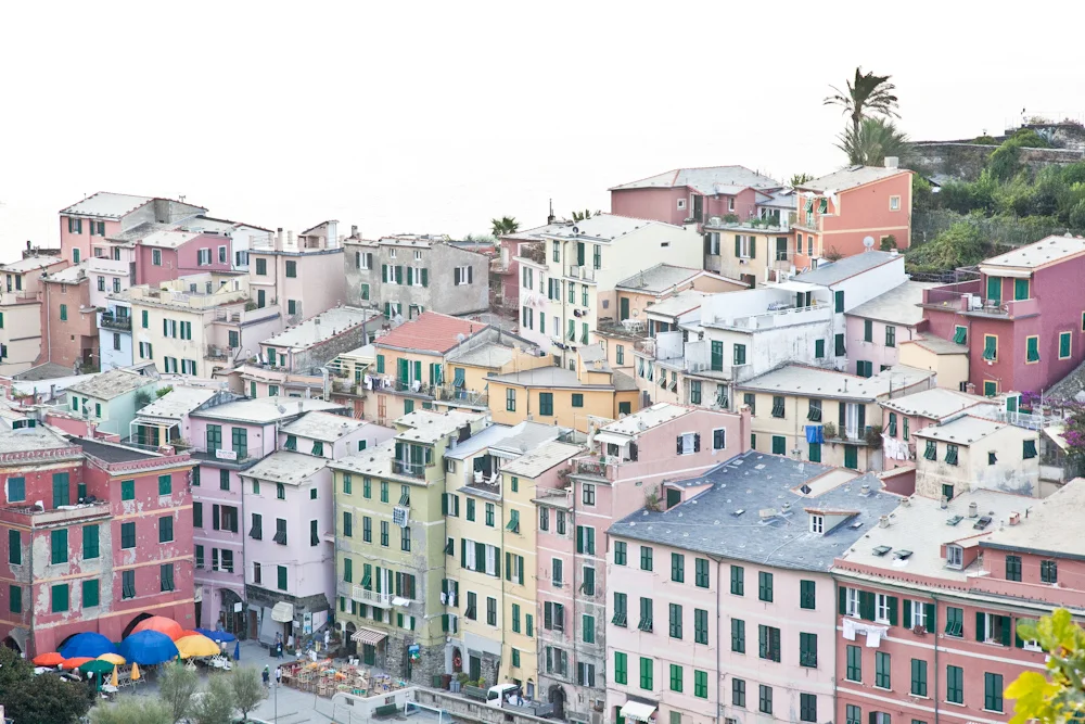 The facades of Vernazza