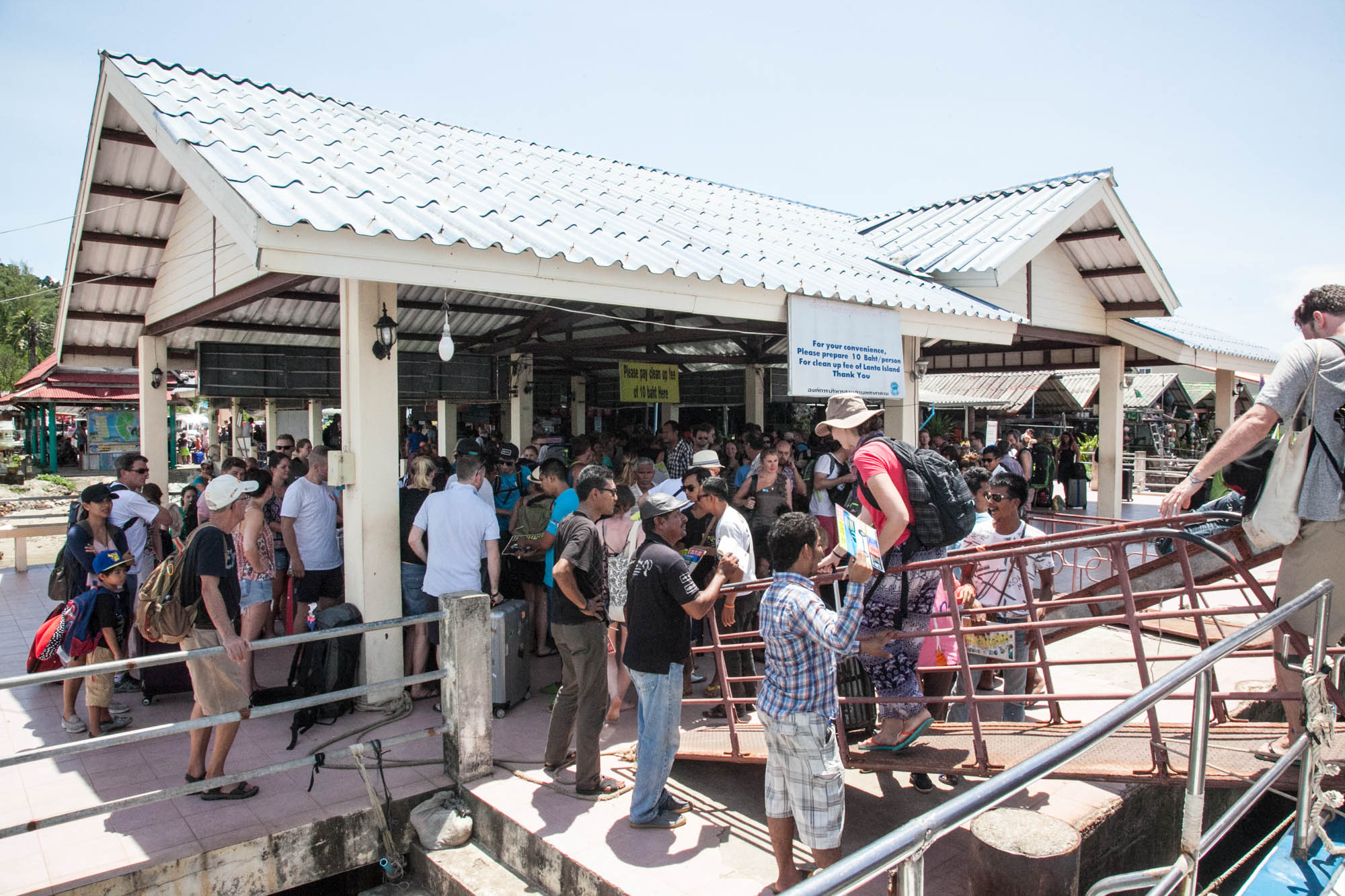 Saladan Pier in Koh Lanta, arriving from Railay Beach