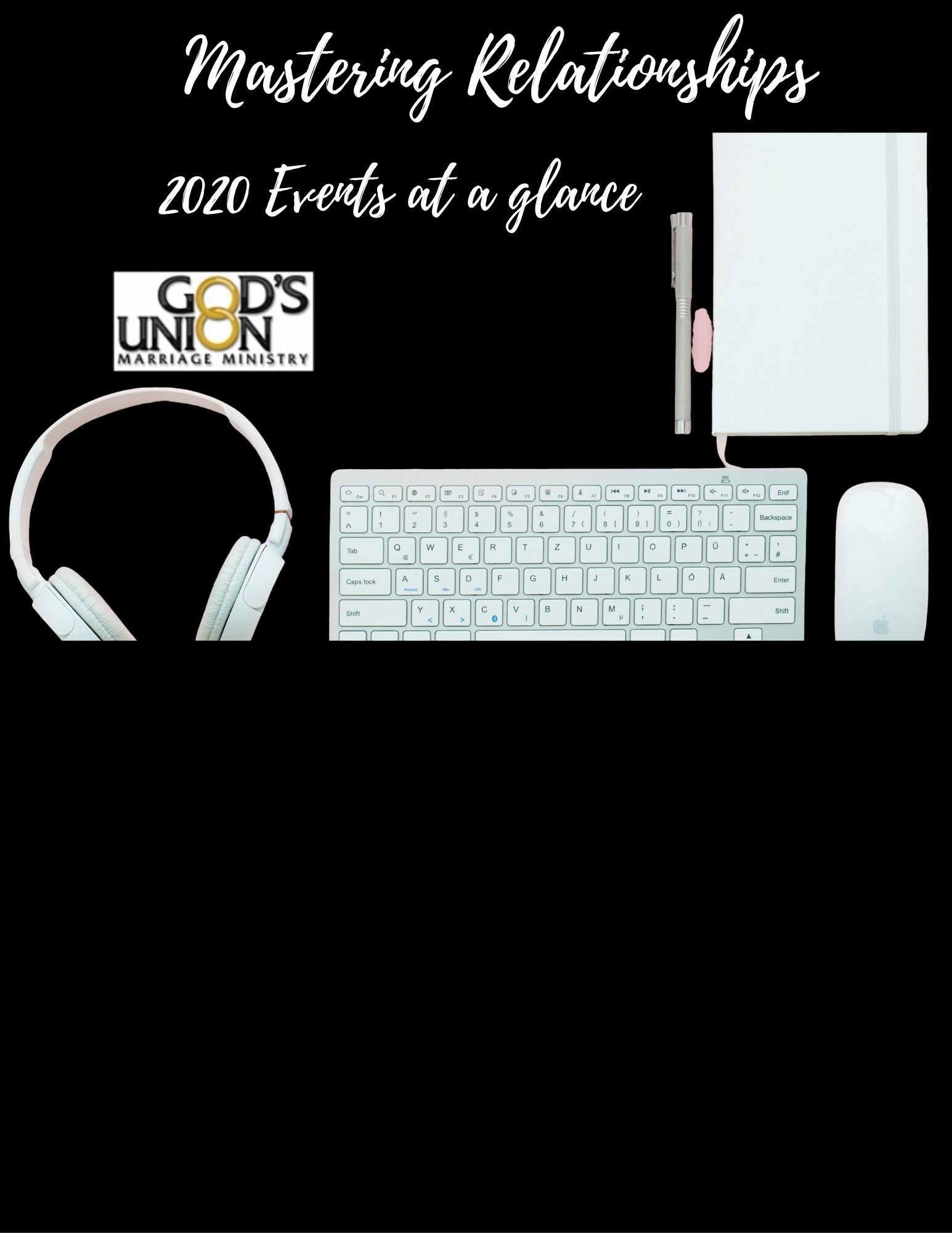 View the 2020 Events Calendar at a glance