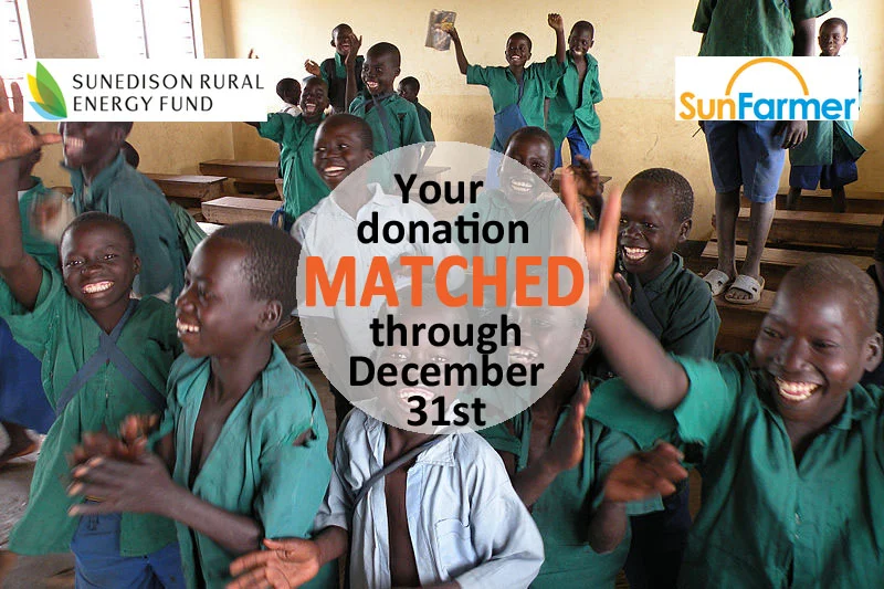 SunEdison Rural Energy Fund will match donations to SunFarmer during the holidays!