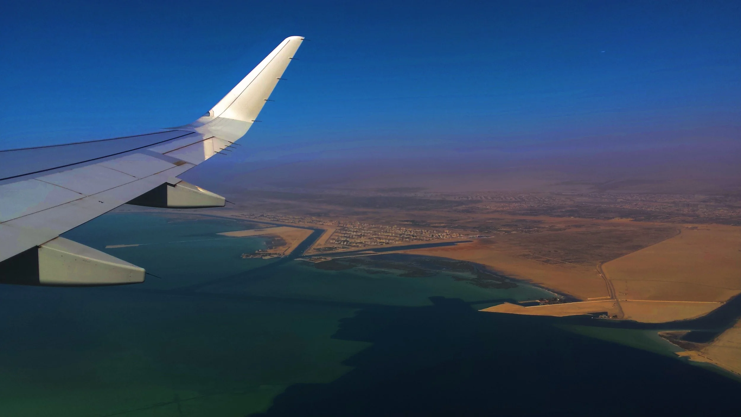 Flying over the Middle East en route to Nepal