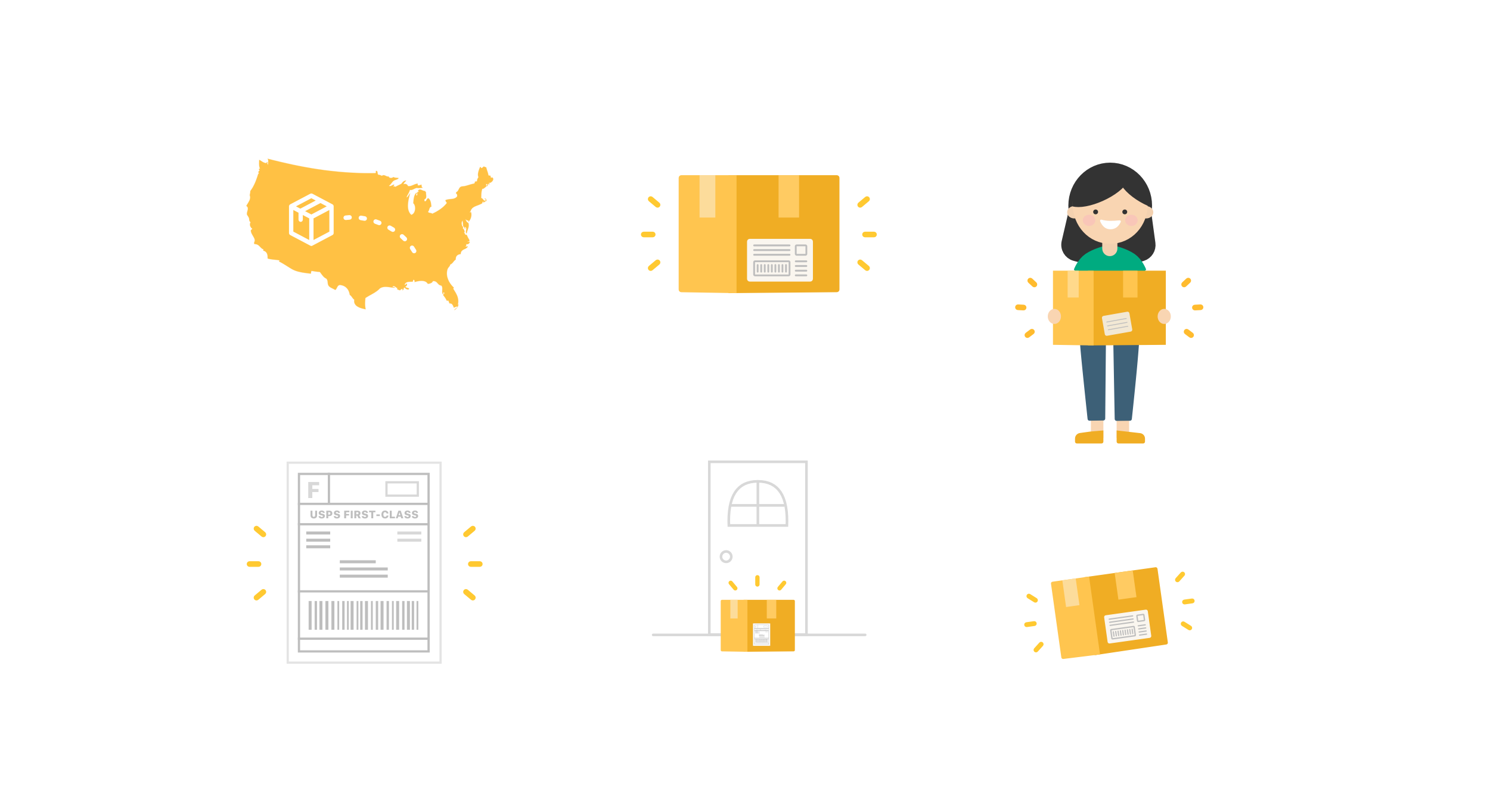 In-app shipping promotion illustrations