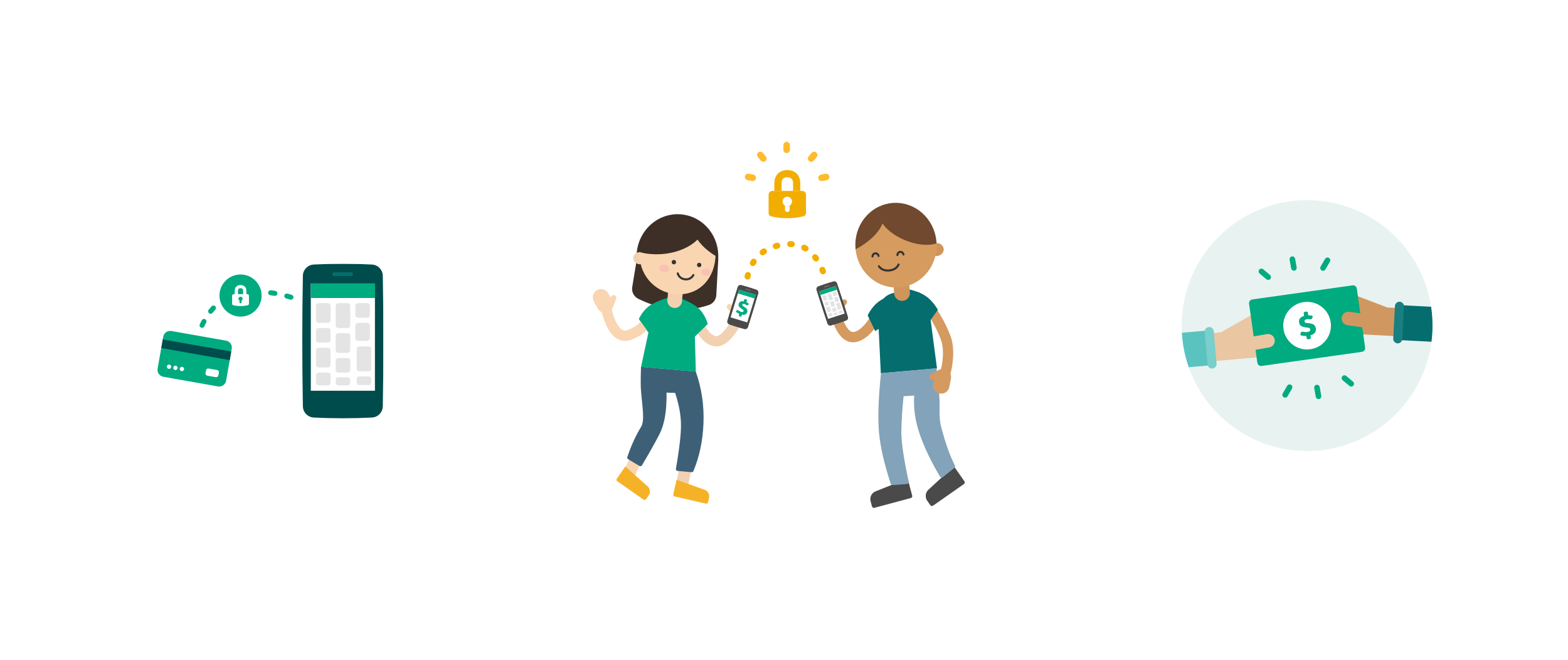 In-app payments promotion illustrations