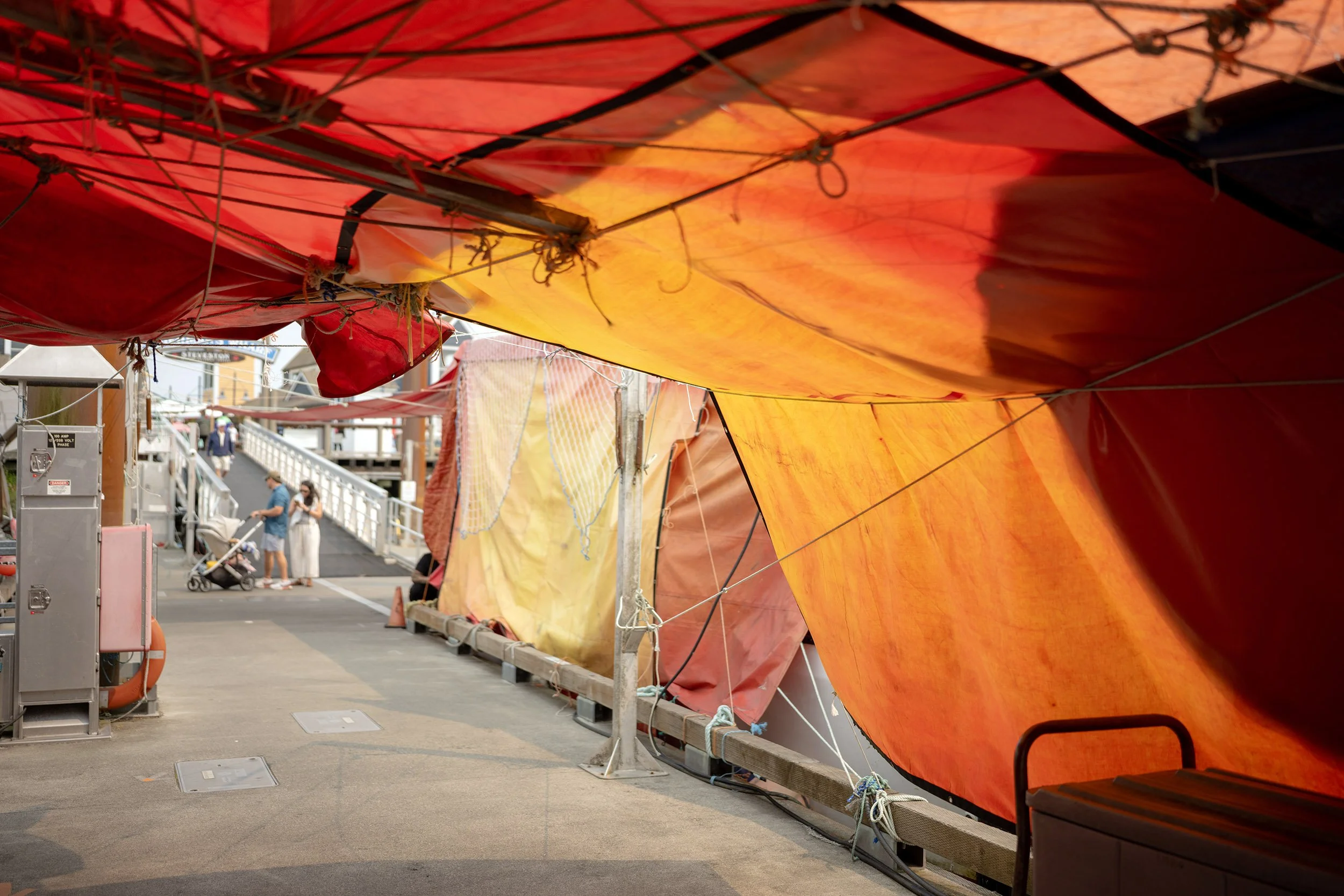 Orange tarp, Steveston. Sample image from a Sony A7R VI
