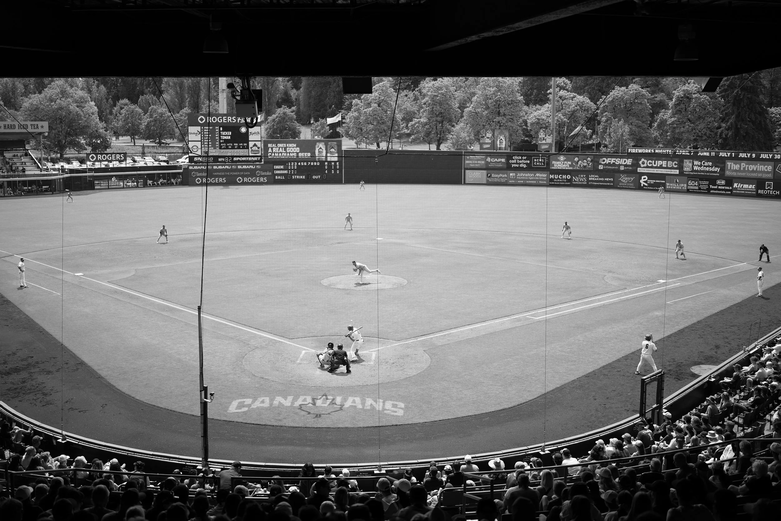 Vancouver Canadians Baseball. Sigma 35mm f/1.4 DG II Art (Sony E-Mount) on a Sony A7V.