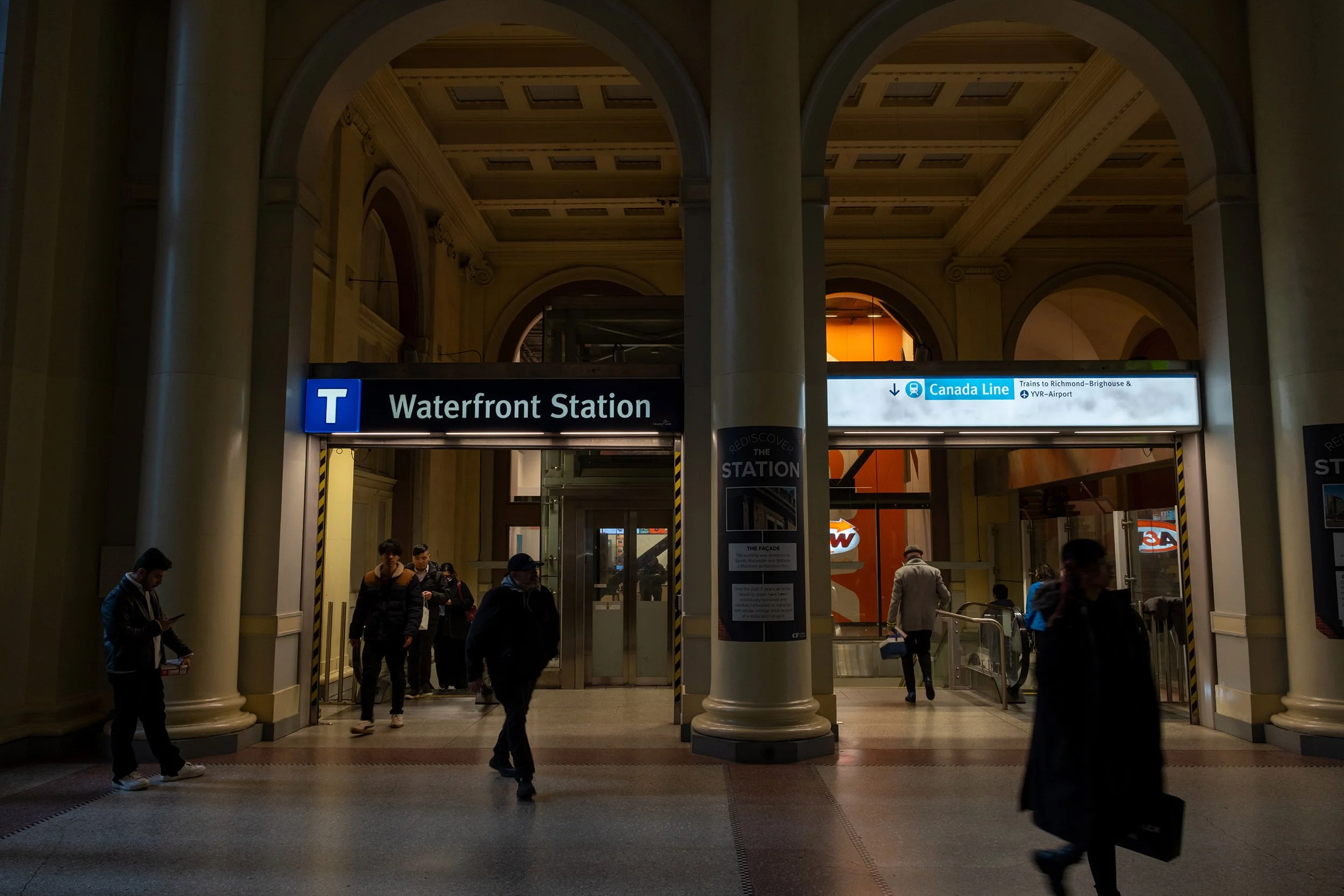 Waterfront Station in Vancouver. Sample image from a Sigma 17-40mm f/1.8 DC Art and Fujifilm X-E5.