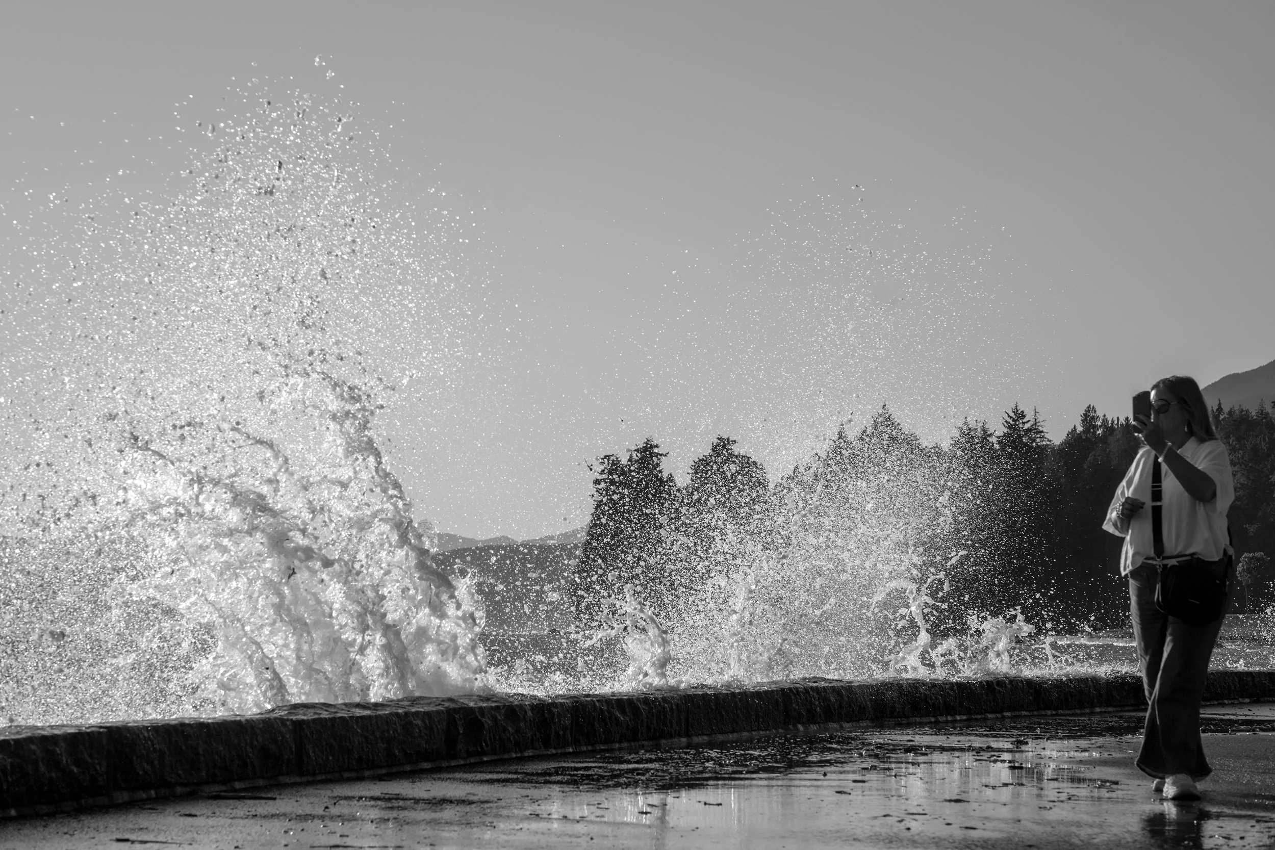 Windy day at the Stanley Park Seawall, June 16, 2026