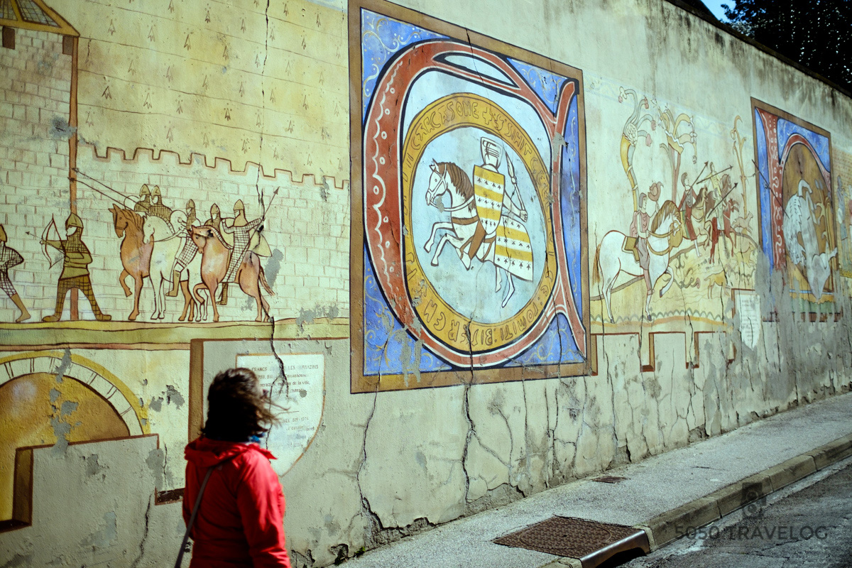 Wall paintings near the castle