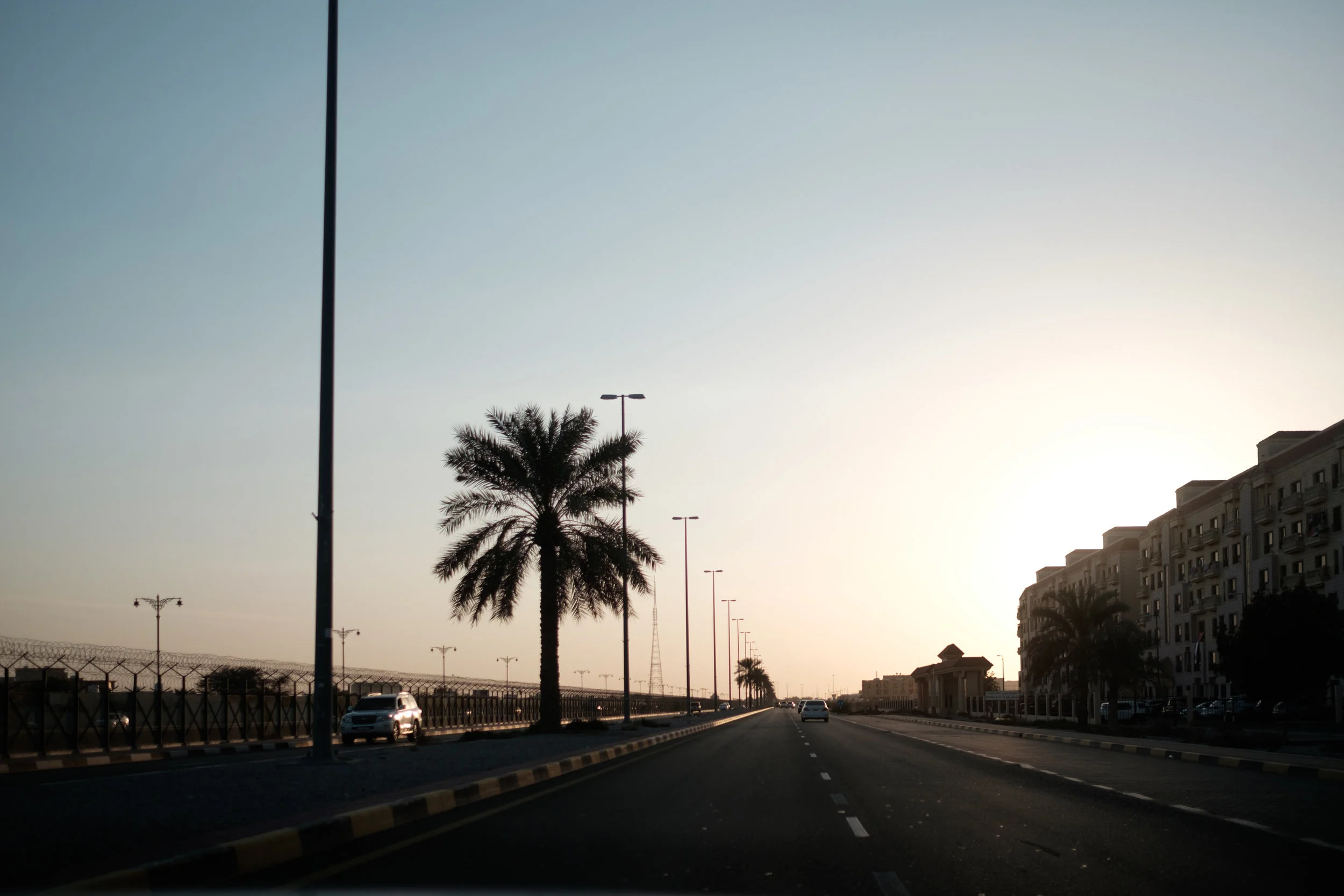 Evening drive along the Oman border
