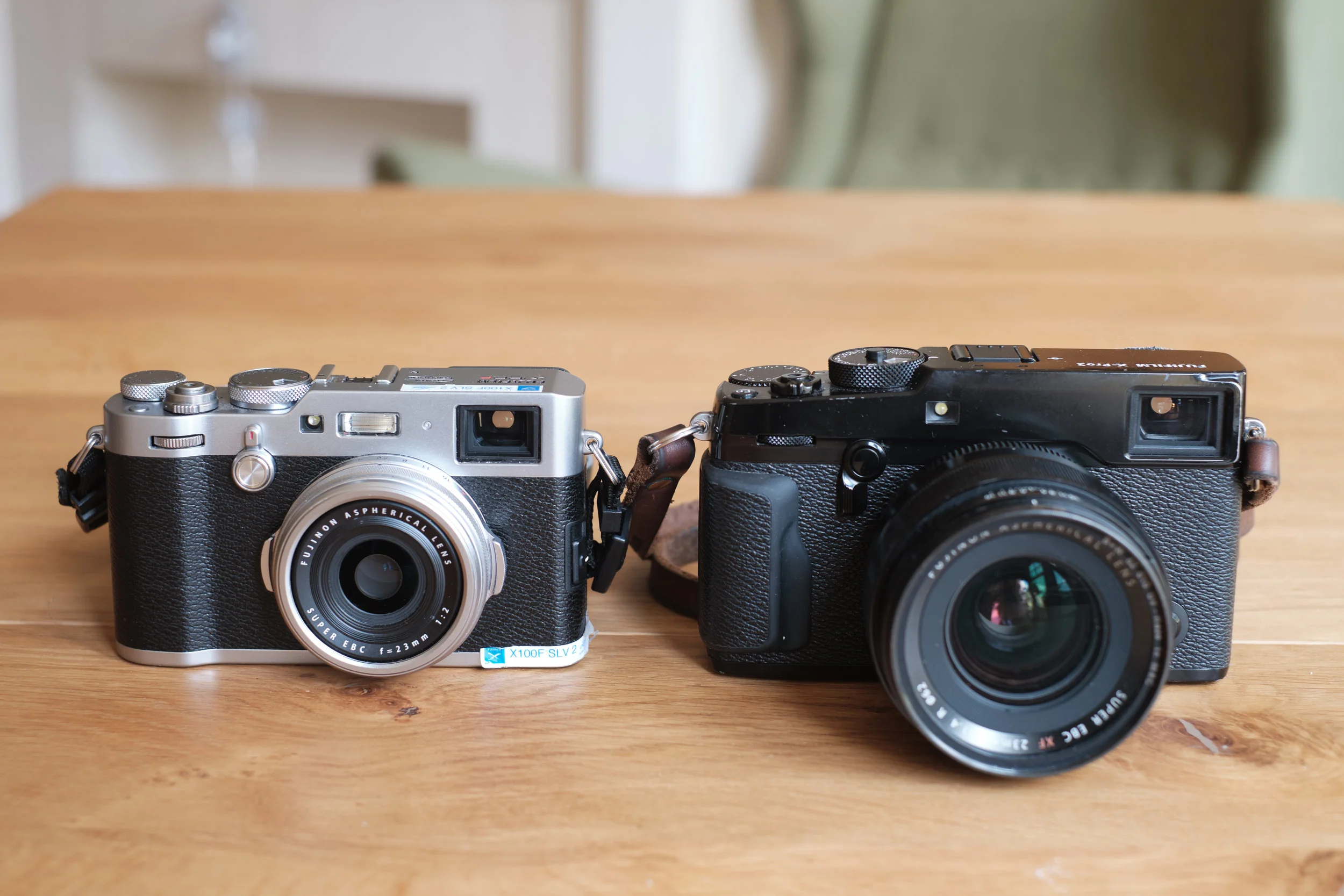 Fujifilm X-Pro2 with an XF 23mm f/1.4 R and Fujifilm X 100F size comparison