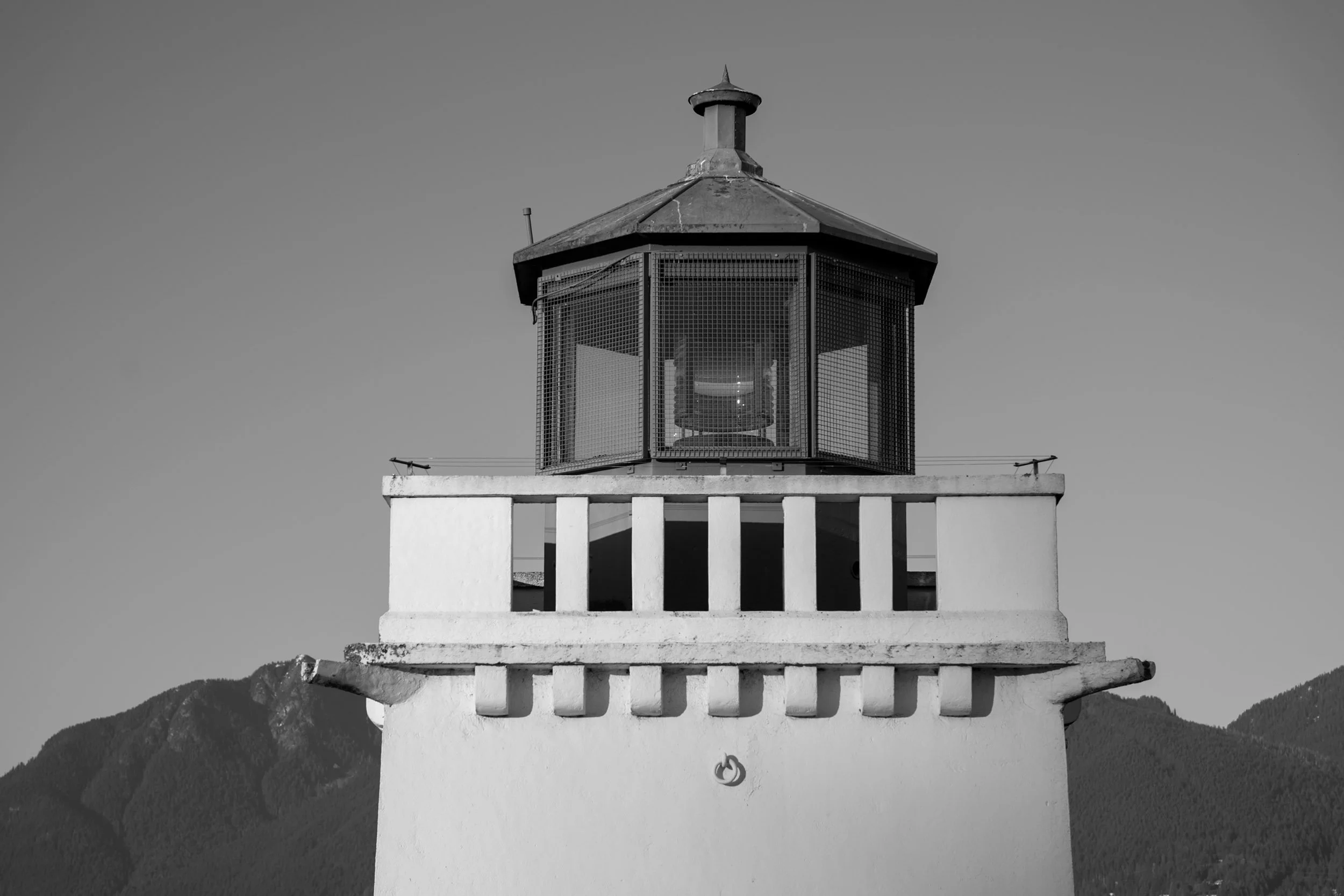 The Brockton Point Lighthouse on the Stanley Park Seawall. Sample image from a Sony A7V and Sony FE 85mm f/1.4 GM II.