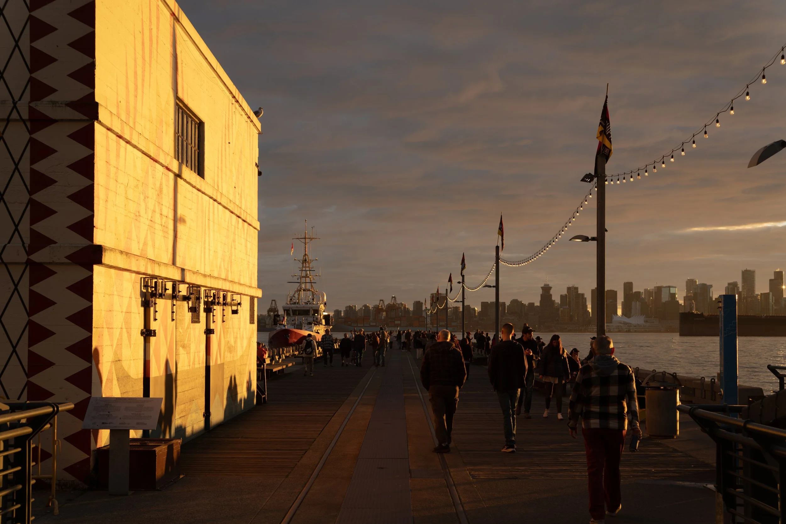 The pier at the North Vancouver Shipyards. Sample image from a Leica SL2-S and Voigtländer Nokton 50mm f/1.2 VM.