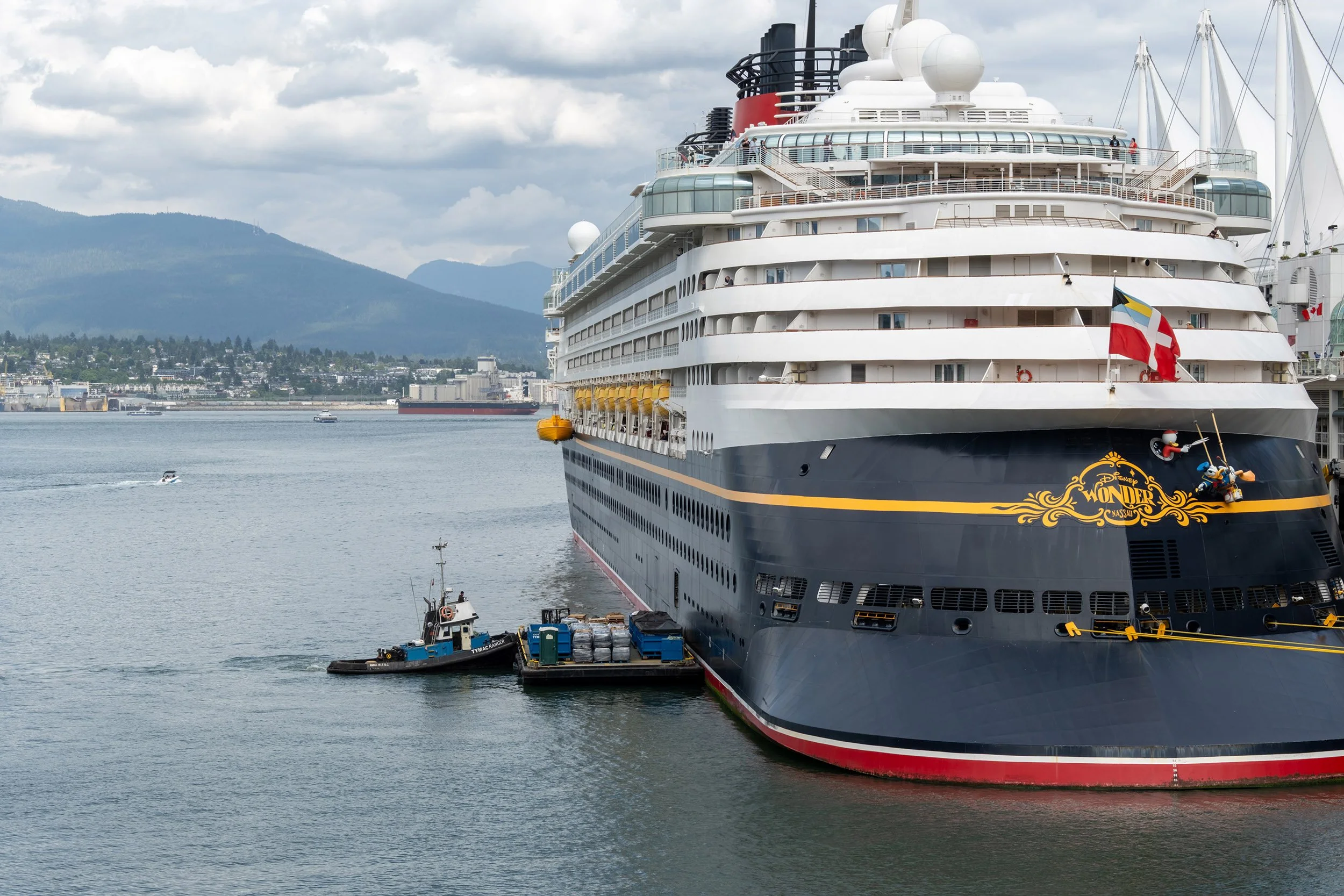 Disney cruise ship, Canada Place, Vancouver. Sample image from a Fujifilm XF 16-50mm f/2.8-4.8 R LM WR and Fujifilm X-T50.