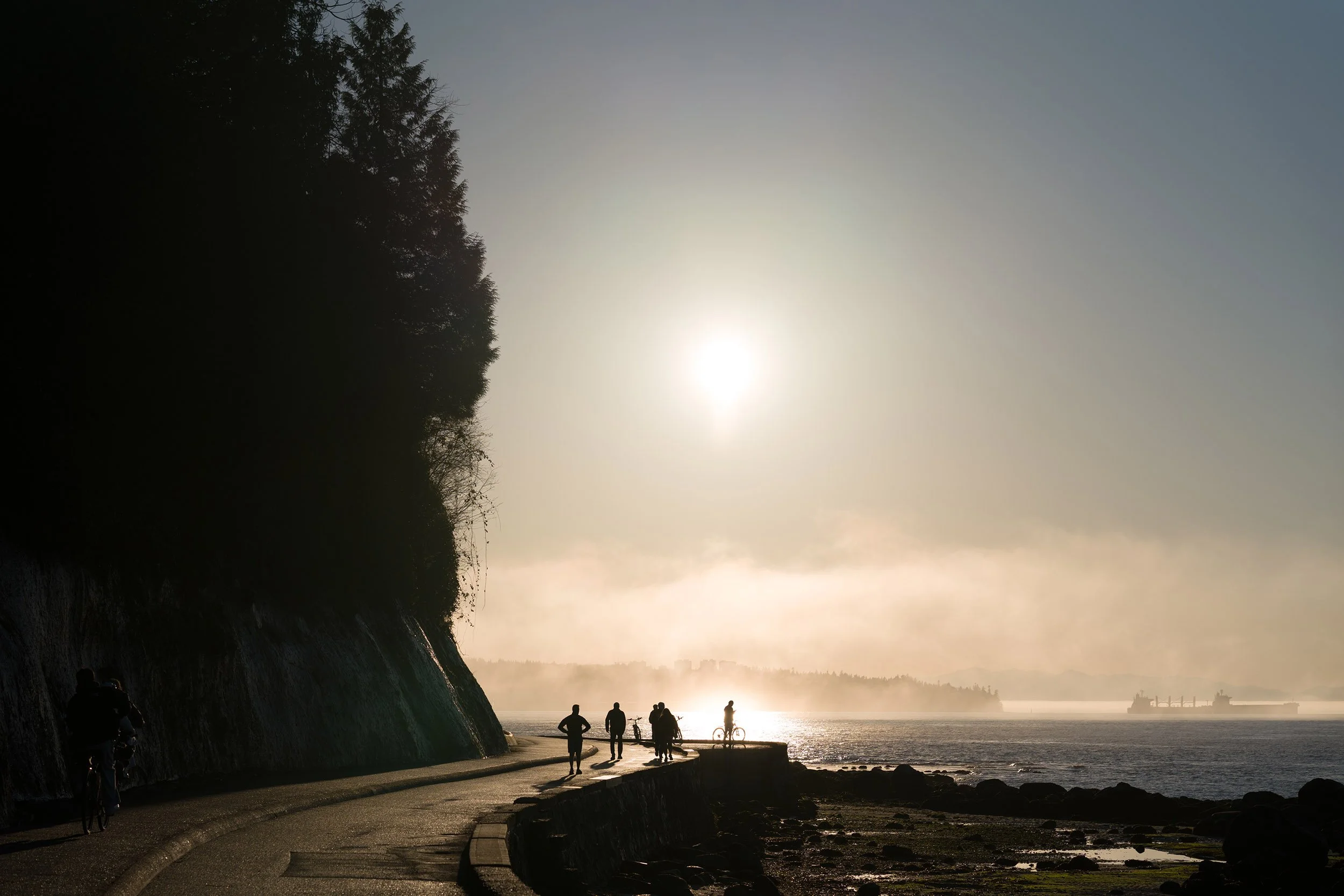 Winter day on Stanley Park Seawall. Sample image from a Sony A7V and Sony FE 85mm f/1.4 GM II.