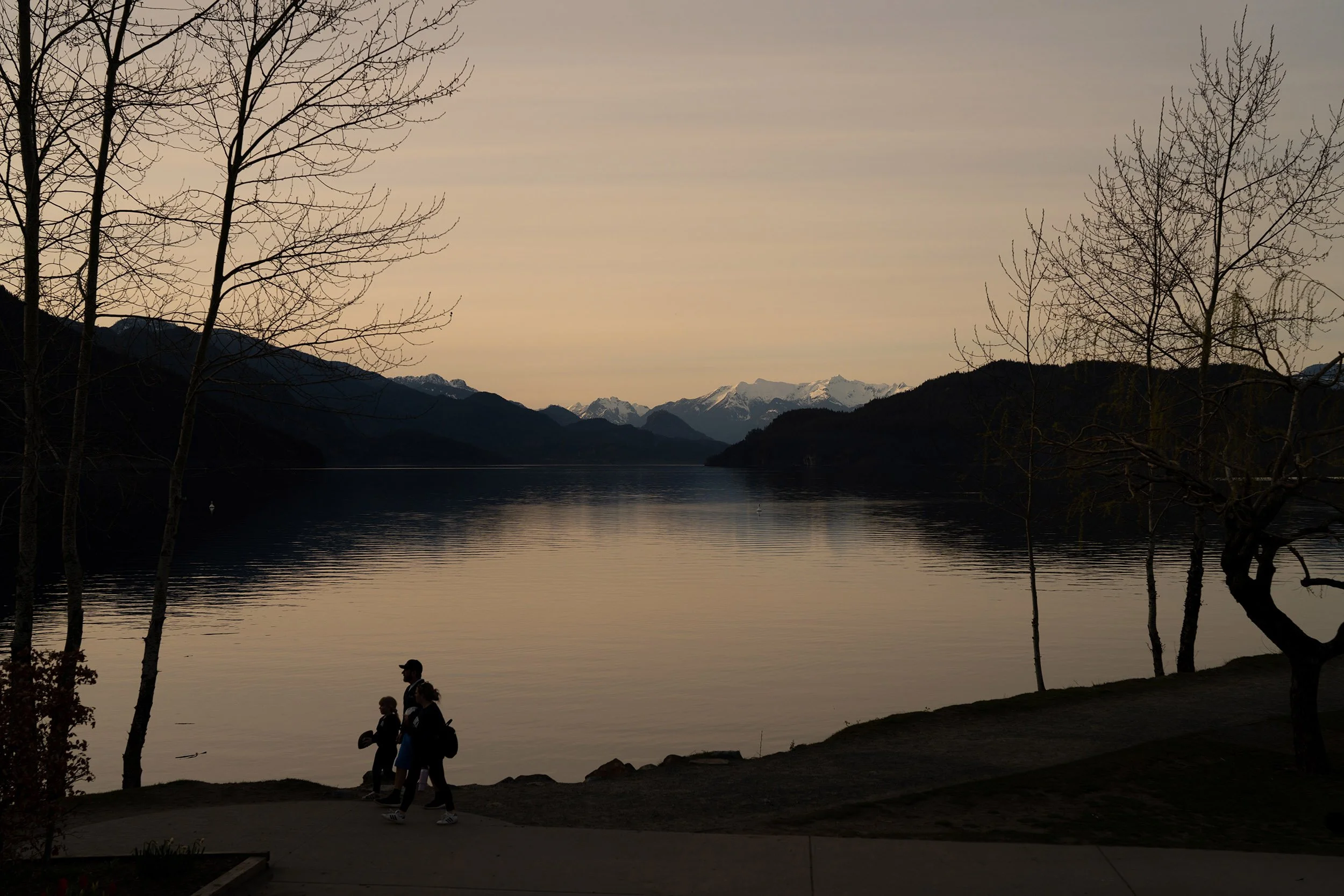 Dusk at Harrison Hot Springs, BC, Canada, April 4, 2026