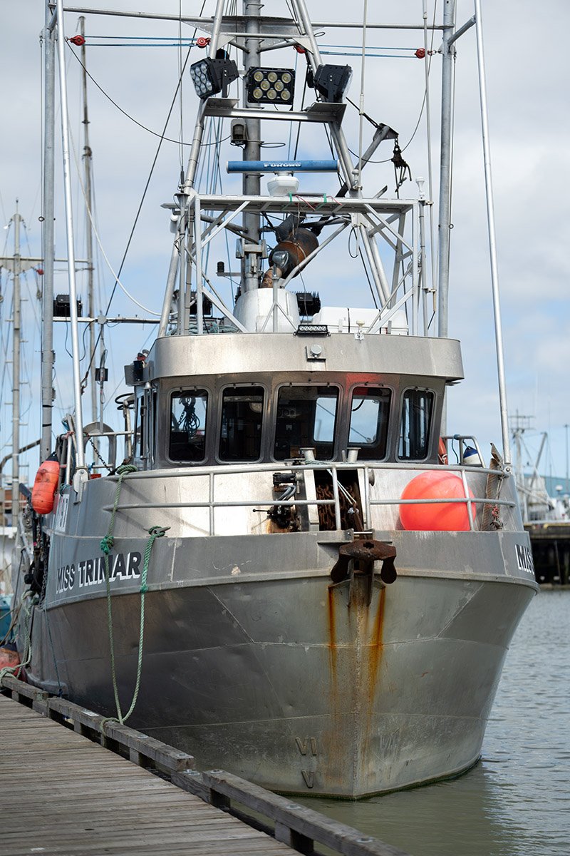 Fishing boat, Steveston Harbour. Sample image from a Sony FE 50-150mm f/2 GM and Sony A7 V.