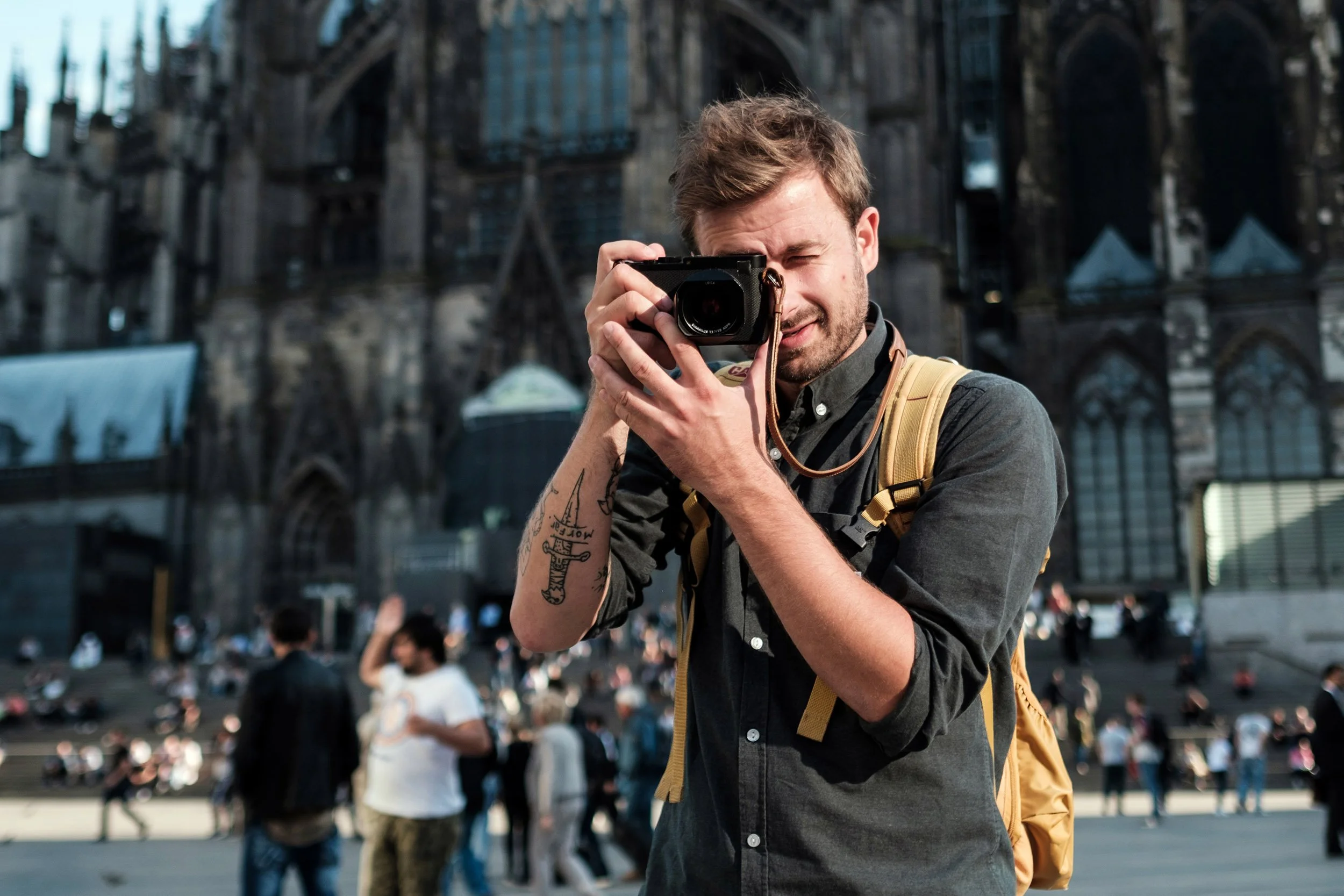 Photographer Mads Krabbe with his Leica Q Typ 116 in Cologne, Germany