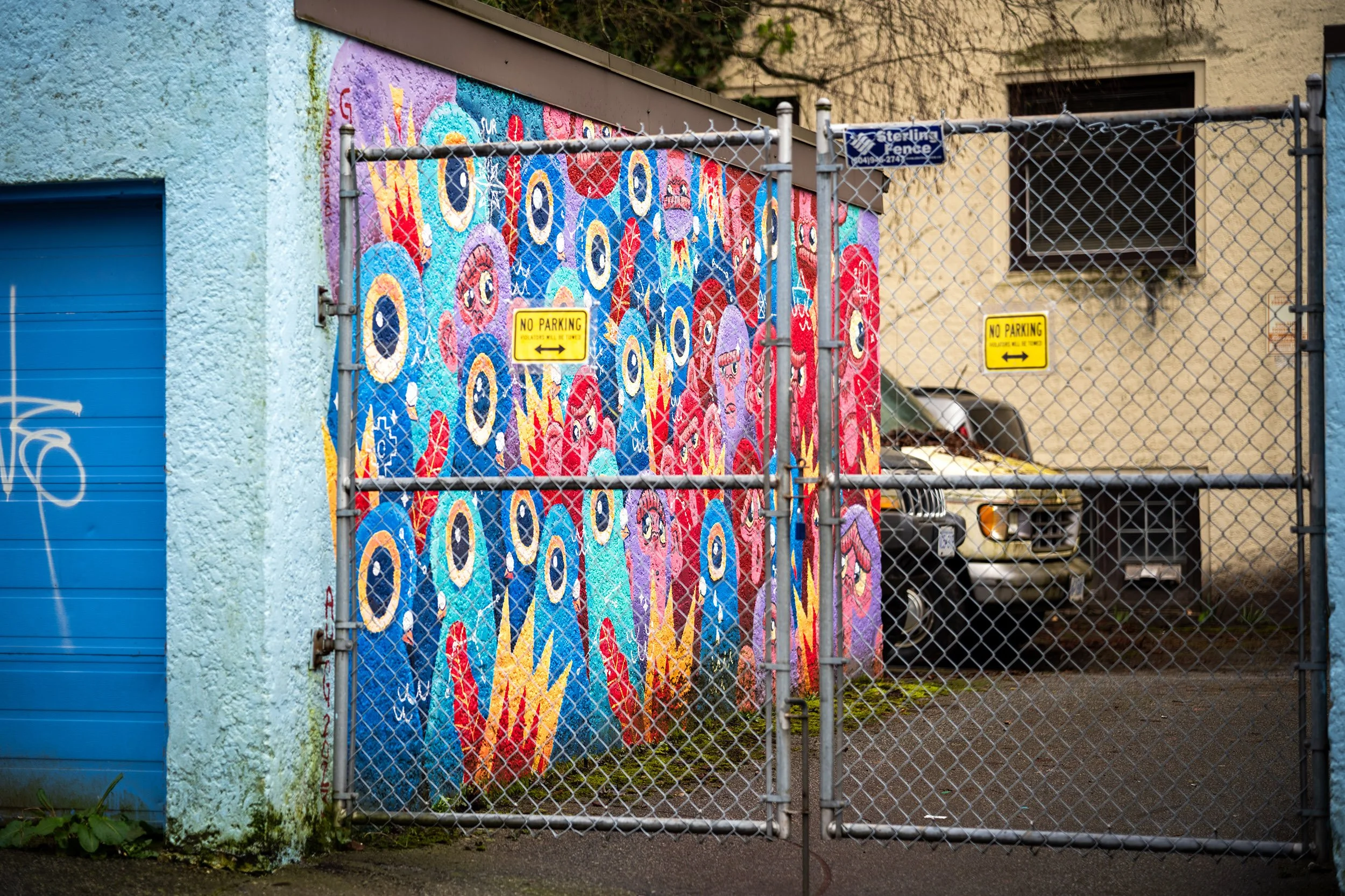 Back alley mural, Vancouver West End, March 2026