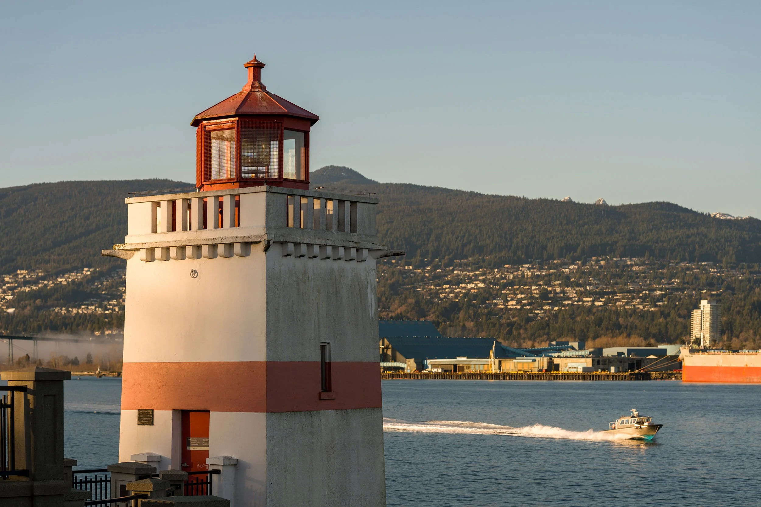 Brockton Point Lighthouse, Vancouver. Sample image from a Sony A7V and Sony FE 85mm f/1.4 GM II.
