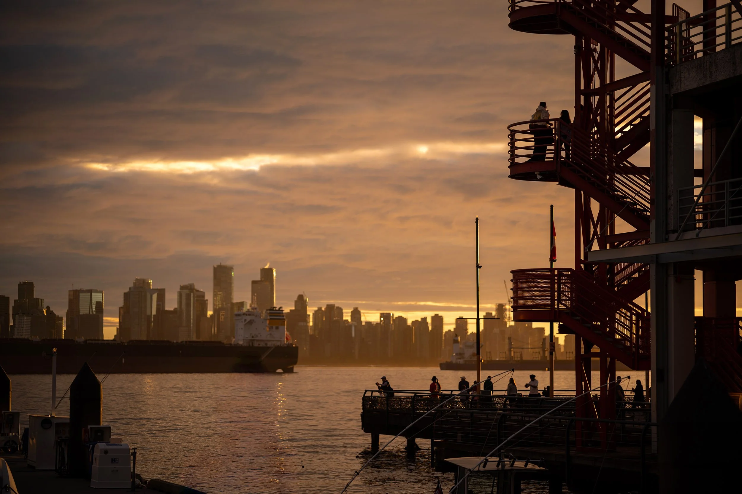 Lonsdayle Quay, North Vancouver, suset on October 10th 2026