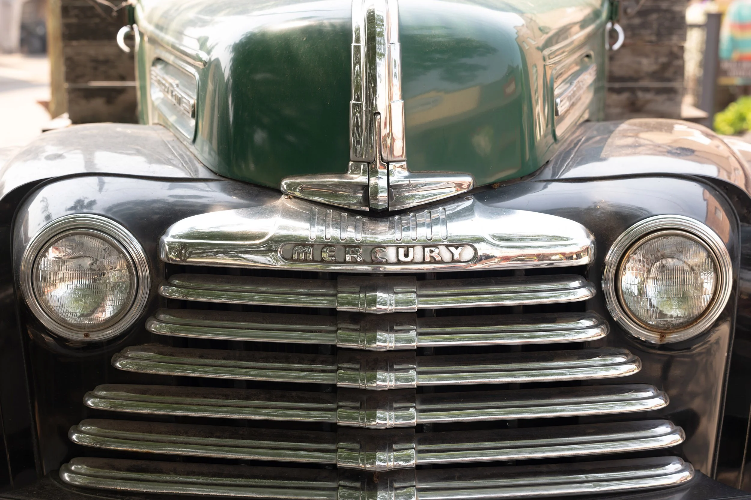 Vintage Mercury truck at Davison Orchards in Vernon, BC. July 2026