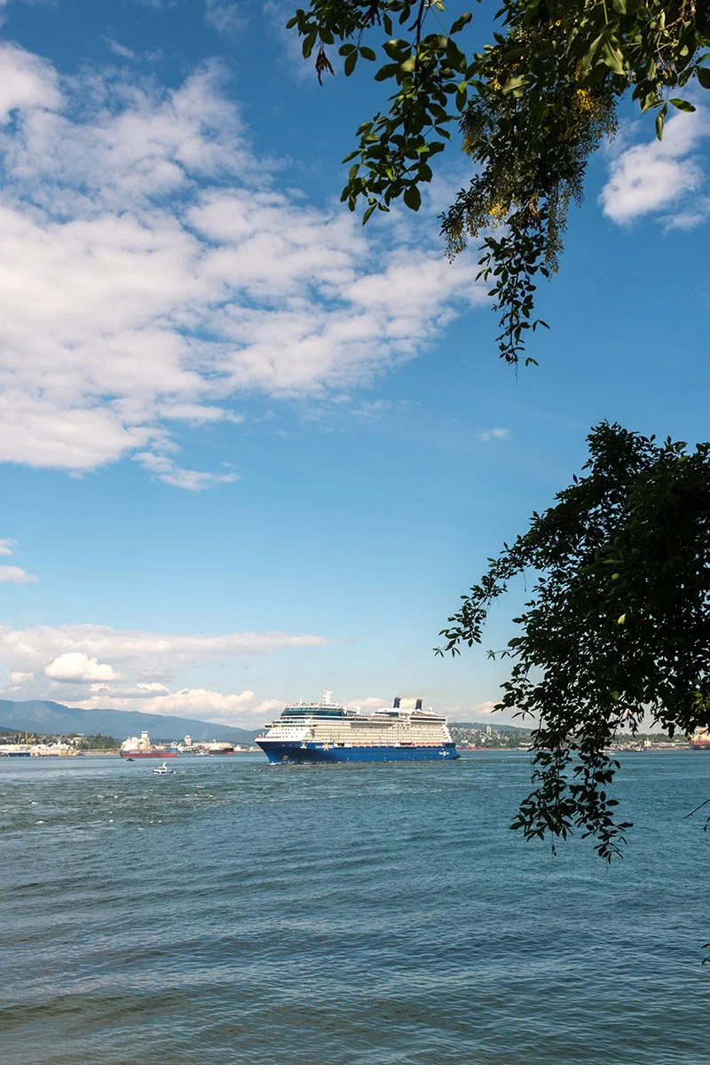 Cruise ship departing from Vancouver. Sample image from a Fujifilm XF 16-50mm f/2.8-4.8 R LM WR and Fujifilm X-T50.