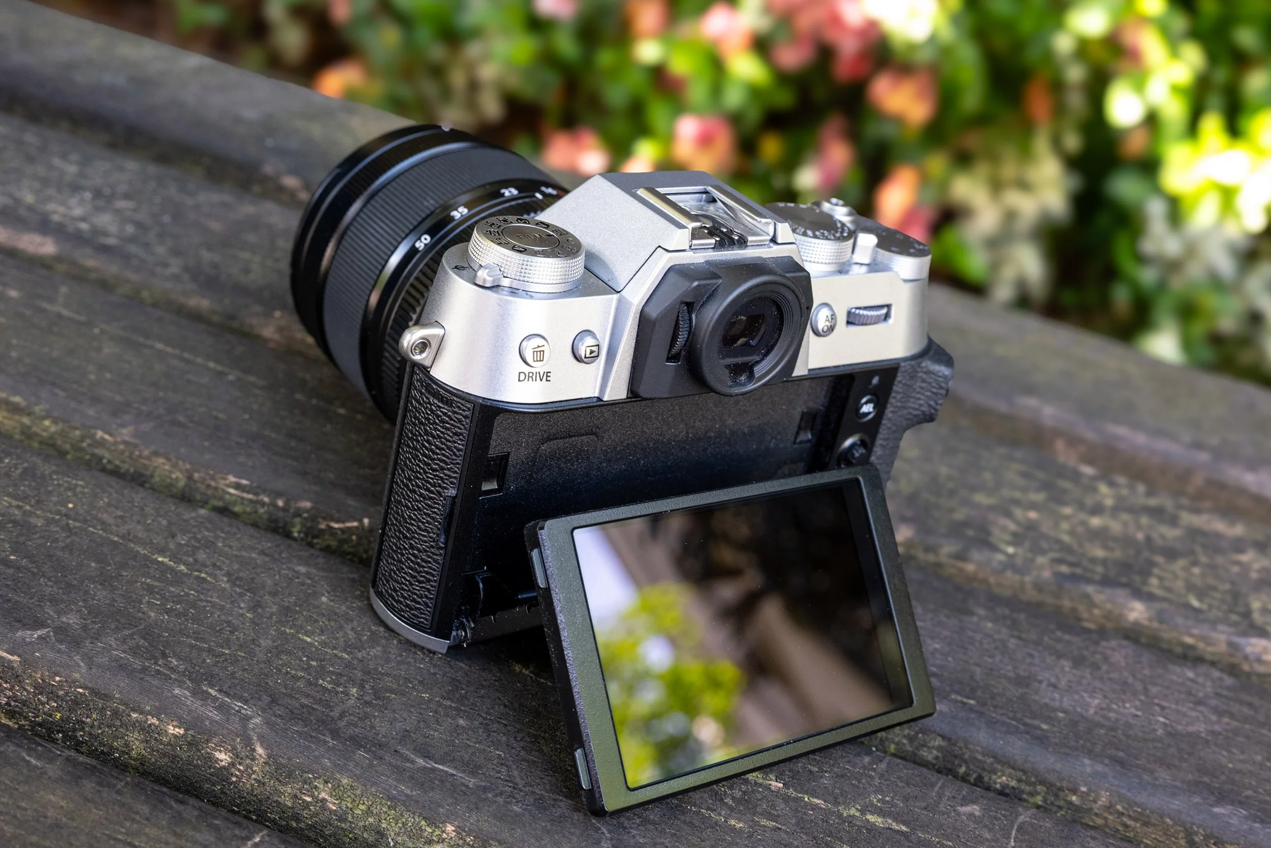 The articulating LCD on the Fujifilm X-T50