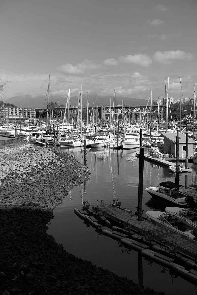 The marina at Granville Island in Vancouver. Sample image from a Voigtländer Nokton Classic 35mm f/1.4 II MC and Leica SL2-S.