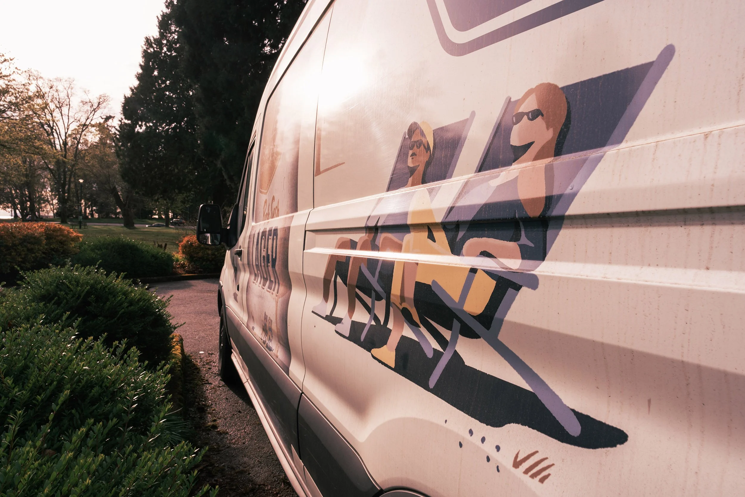 Stanley Park Brewing Van artwork. Sample image from a Sigma 15mm f/1.4 DC Contemporary and Fujifilm X-E5.