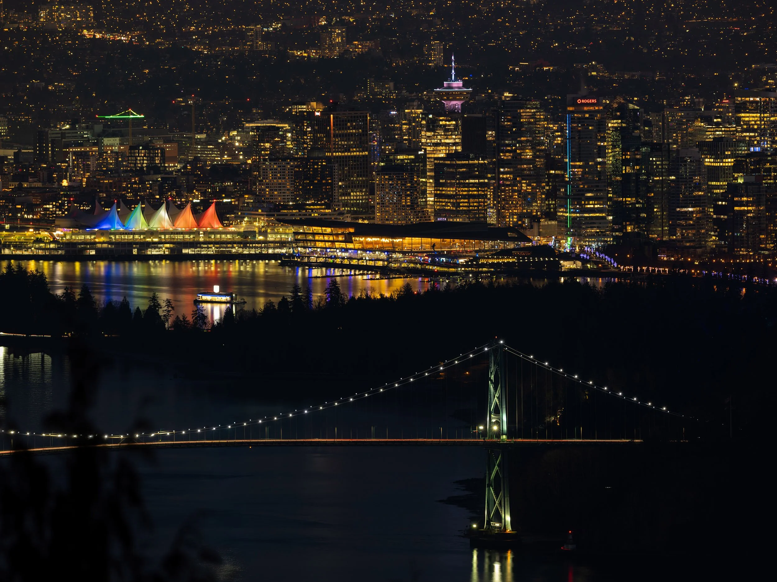 Vancouver at night on a January evening.