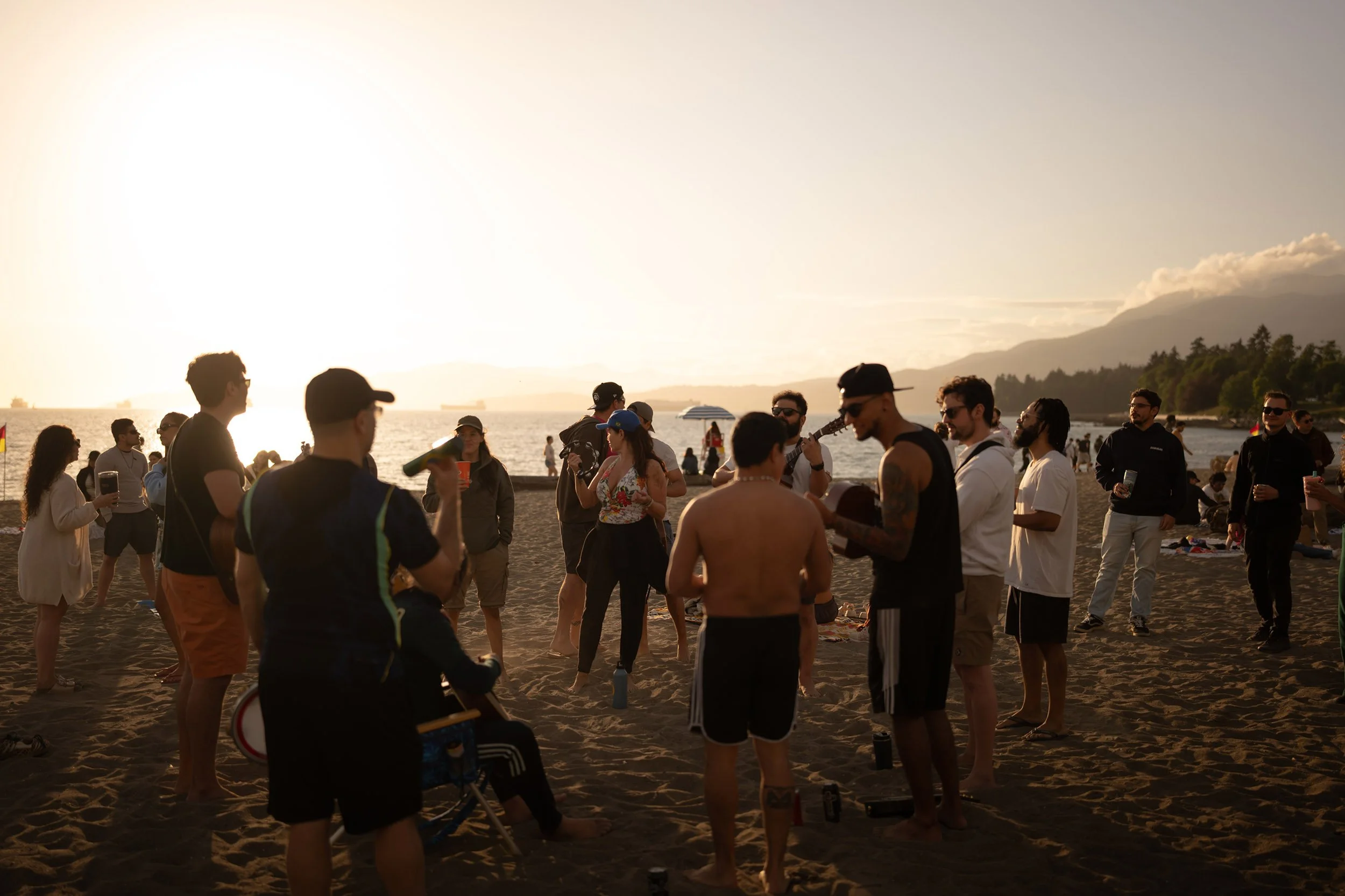 Latin music at English Bay Beach in Vancouver, May 2026