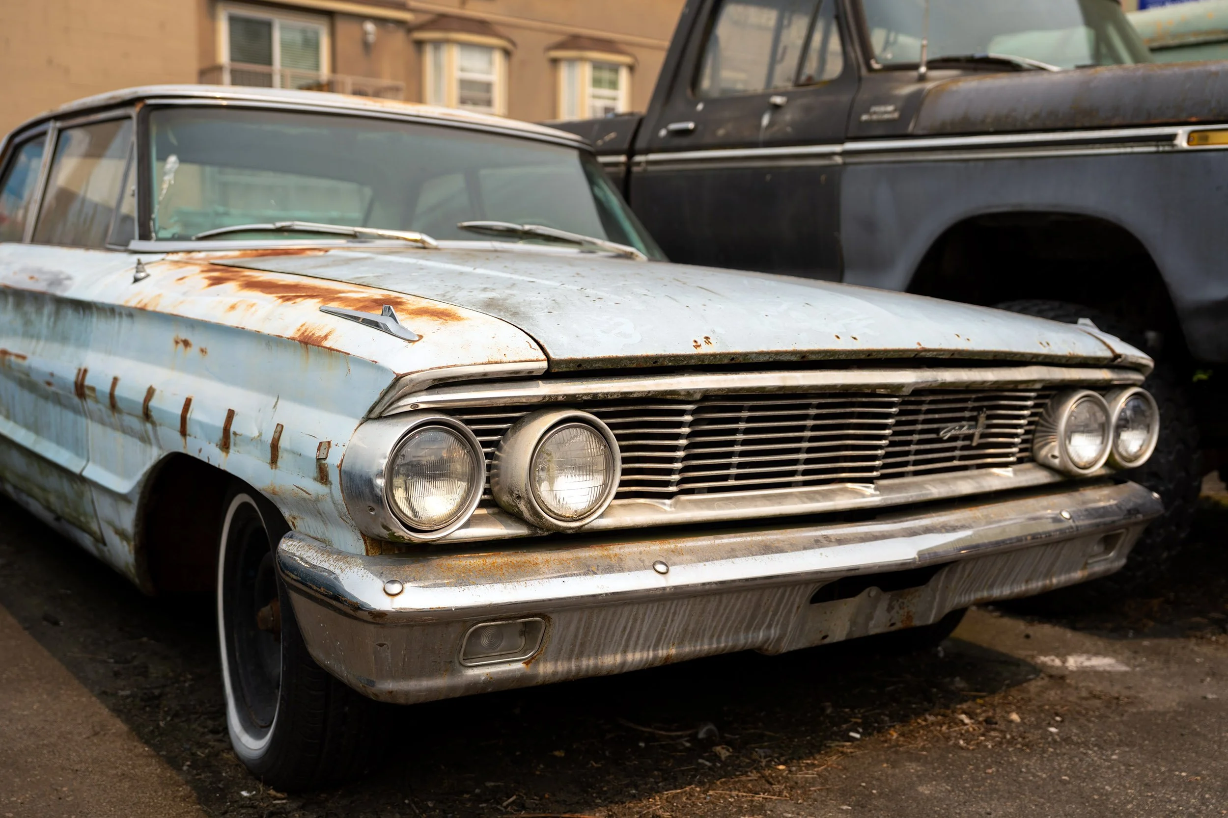 Old car in Steveston. Sample image from a Sony A7V