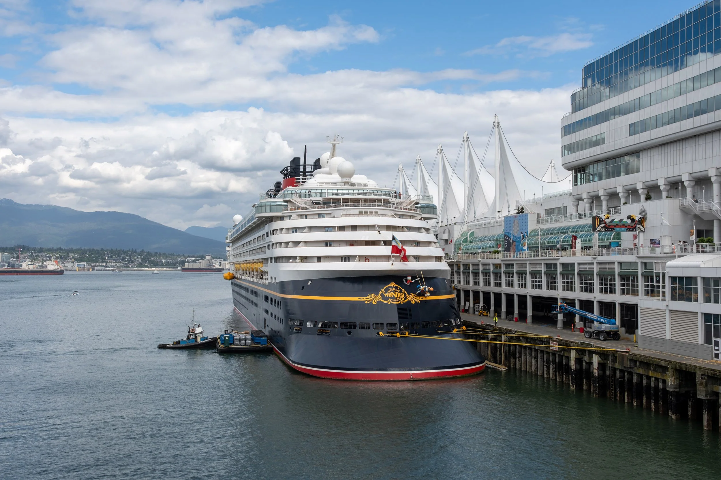 Disney cruise ship, Canada Place, Vancouver. Sample image from a Fujifilm XF 16-50mm f/2.8-4.8 R LM WR and Fujifilm X-T50.