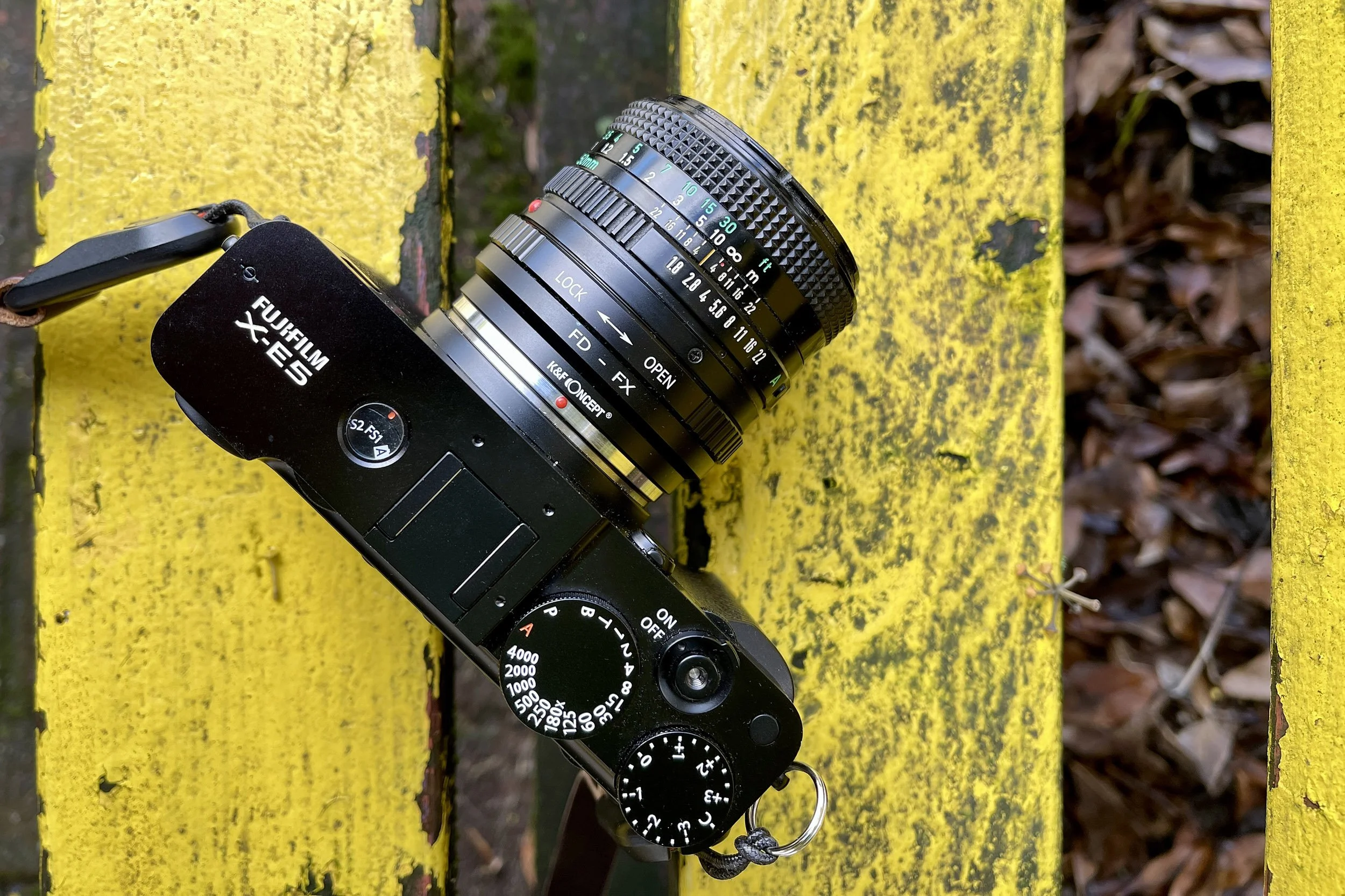 Fujifilm X-E5 and Canon FD 50mm f/1.8