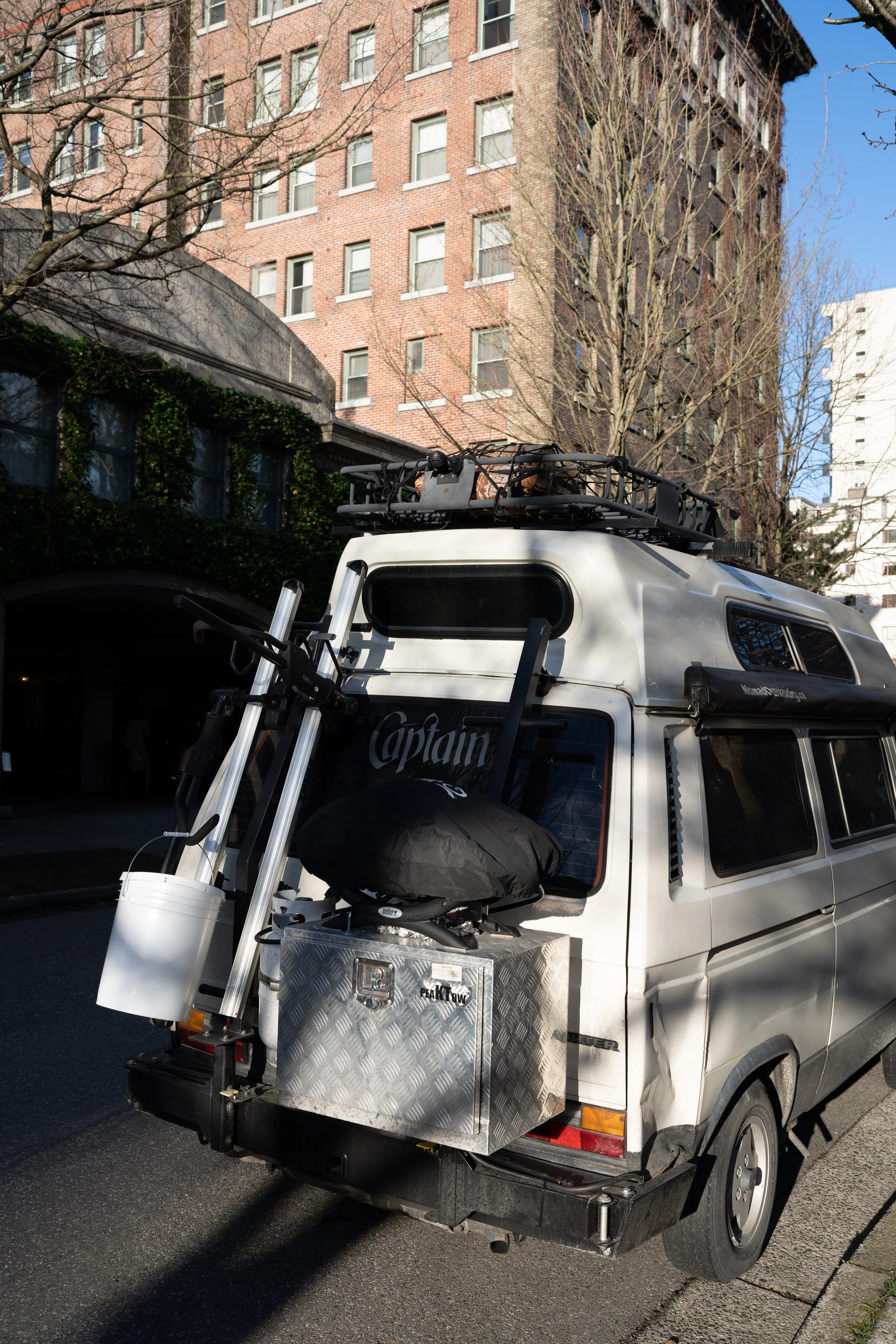 Camper van West End Vancouver. Sample image from a Sony A7 IV
