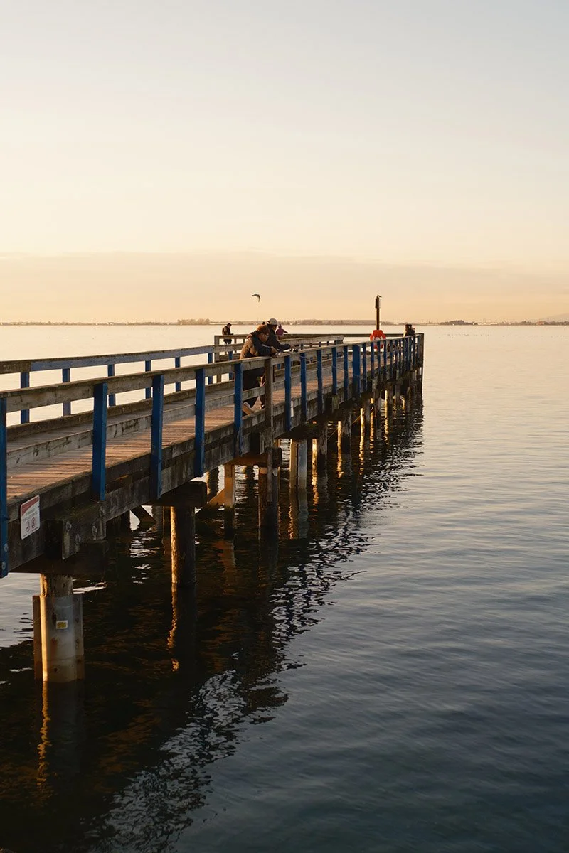 Pier at Crescent Beach, BC, Canada. Sample image from a Fujifilm X-E5 and Voigtländer Nokton 28mm f/1.5 VM.