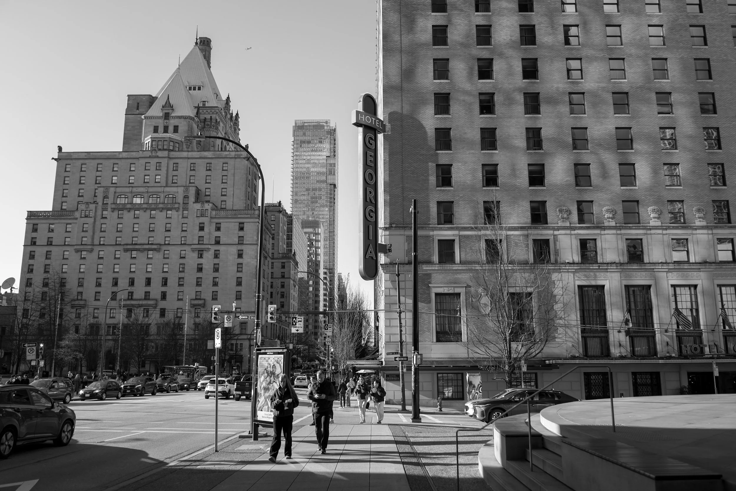 Fairmont Hotel and Hotel Georgia in downtown Vancouver