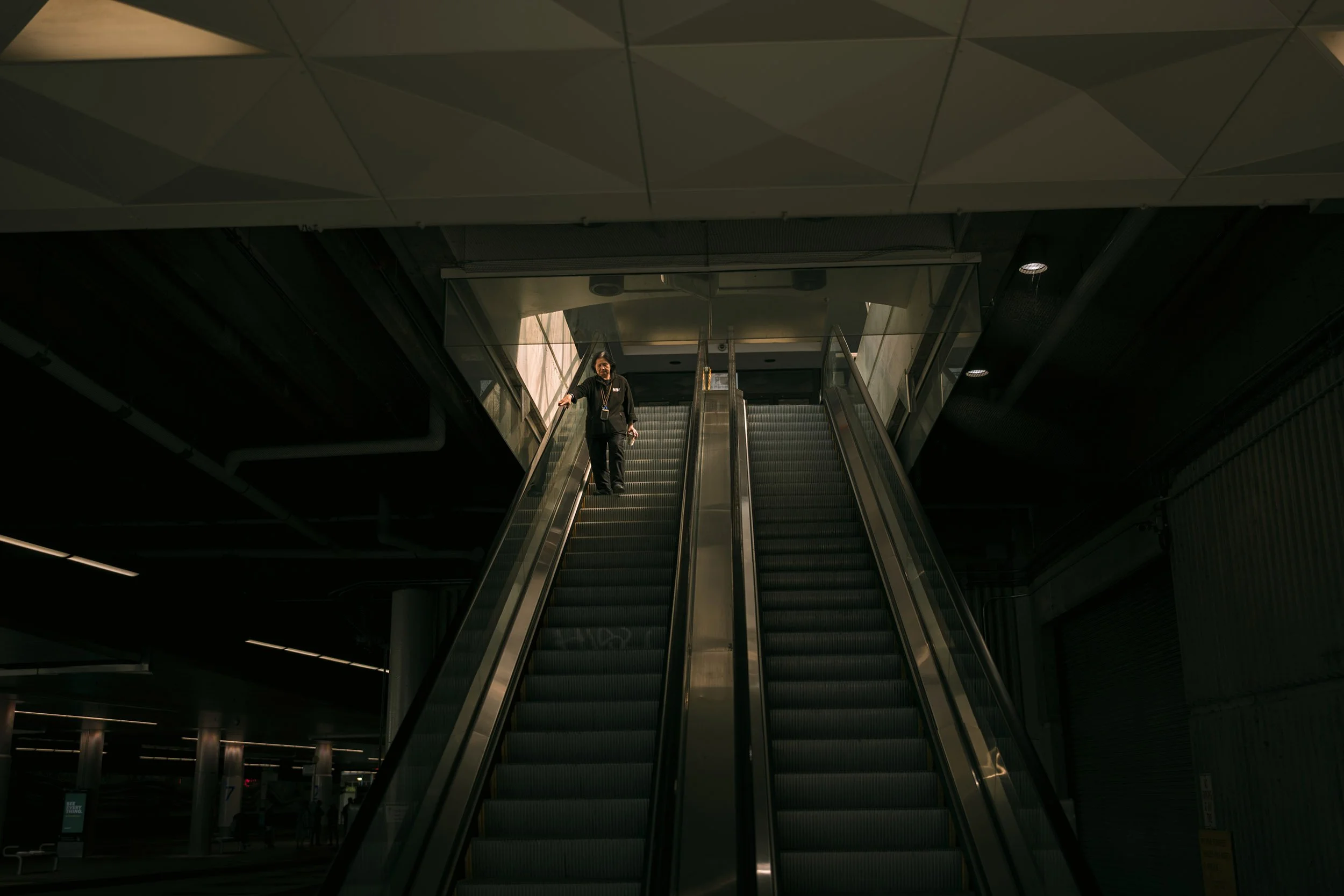Escalator at Lonsdale Quay. Sample image from a Sigma 35mm f/1.4 DG II Art and Leica SL2-S.