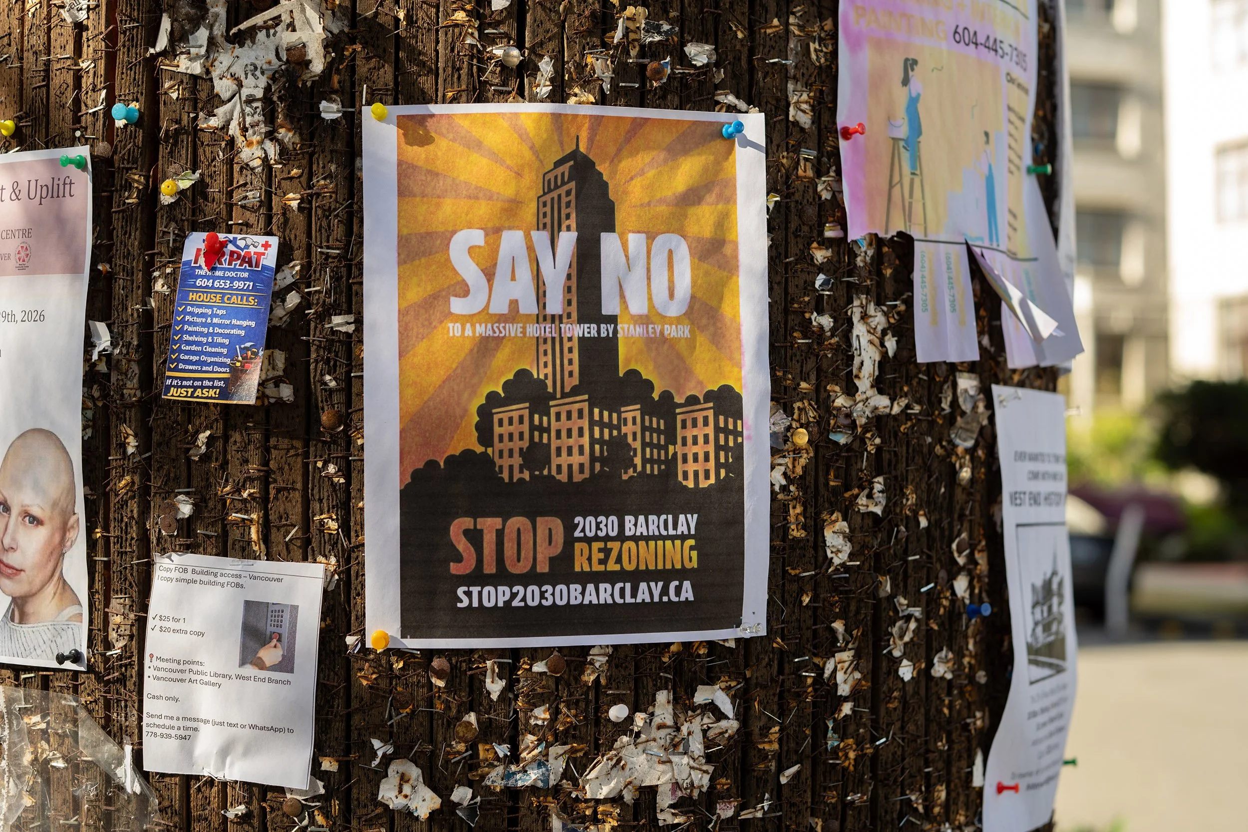 Poster board West End Vancouver