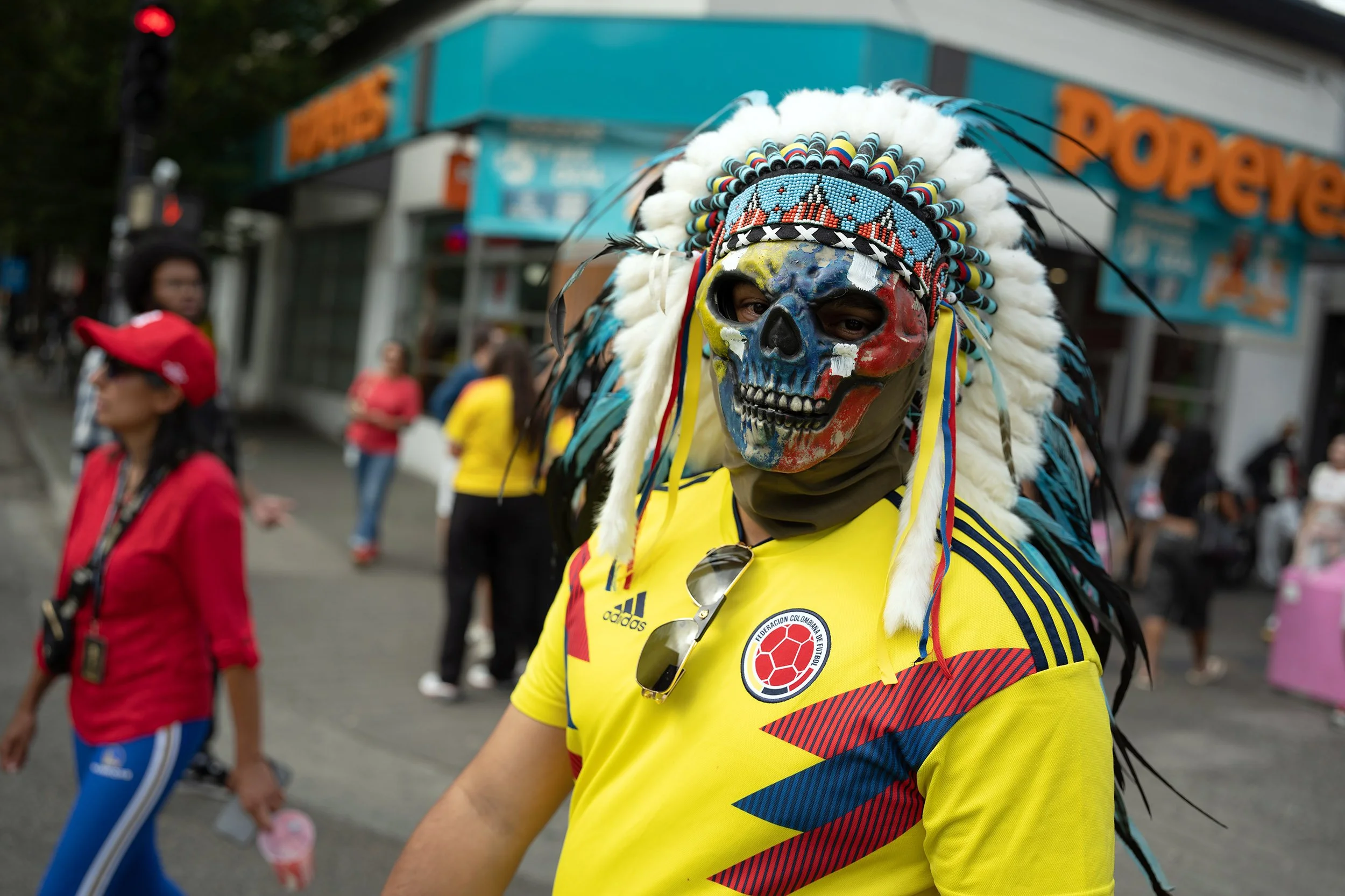 Columbia Soccer Fan on Granville Street in Vancouver